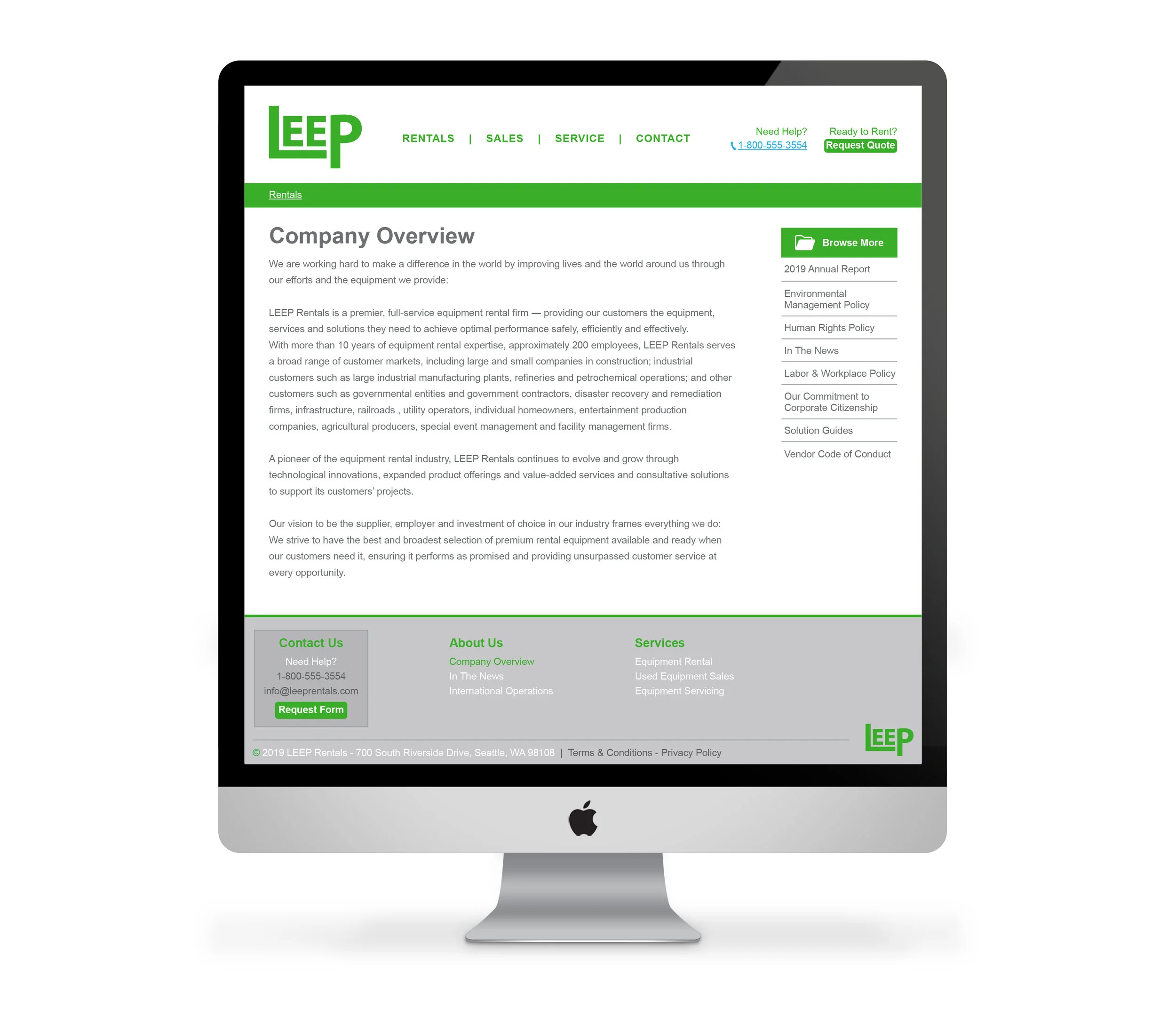 Company Overview Page