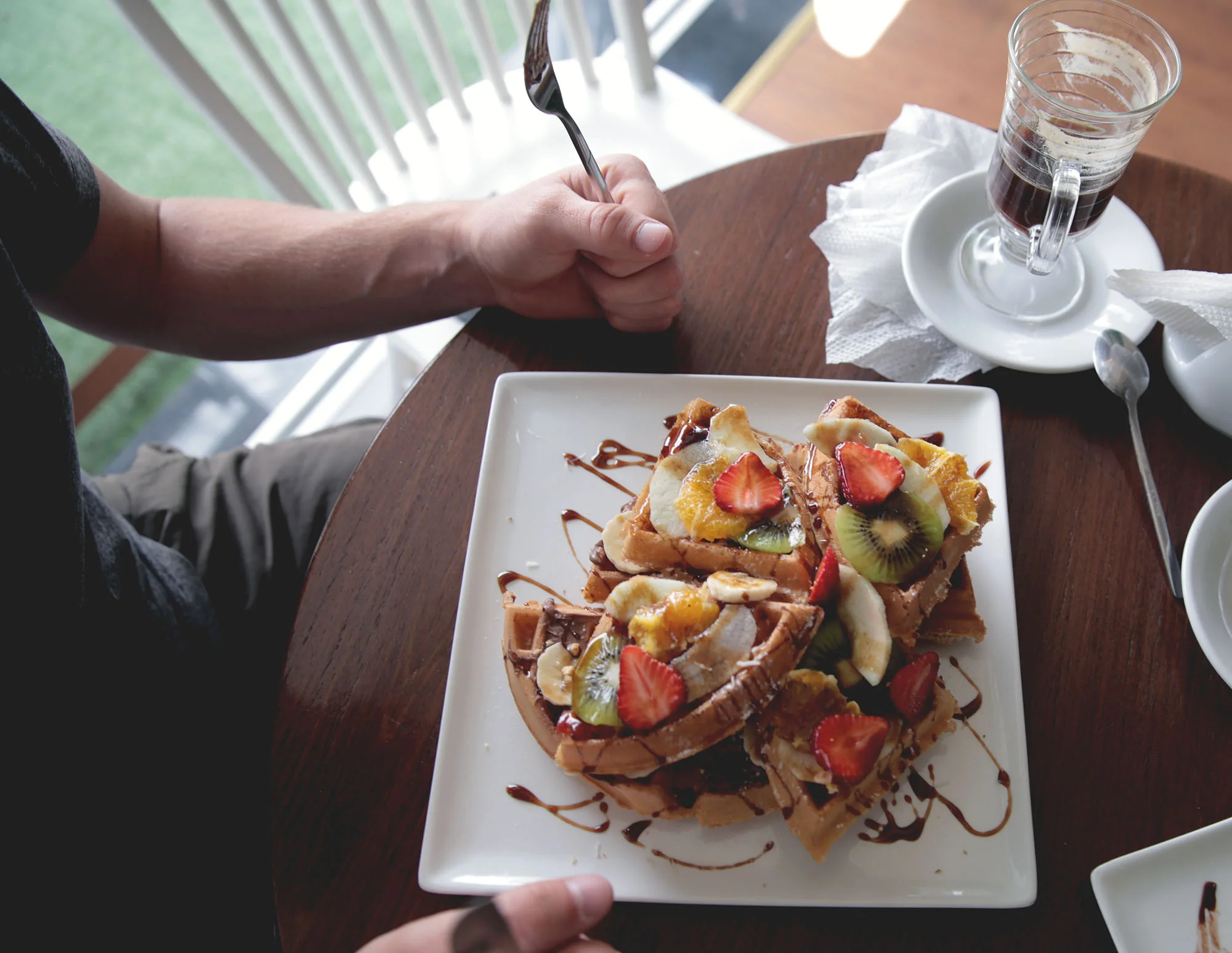 We found waffles in Tirana, #Albania...