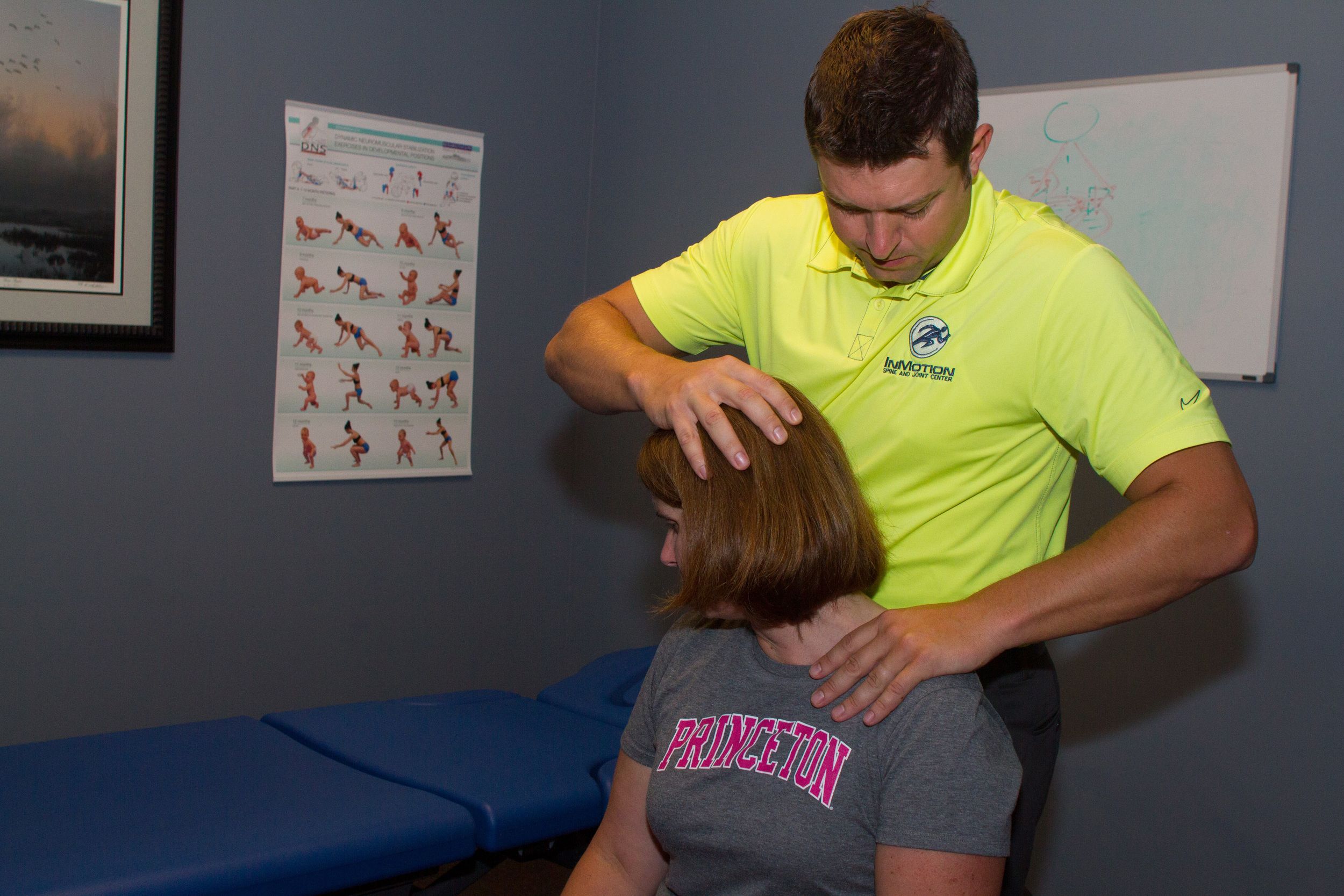  Motion Palpation of the cervical spine prior to manual manipulation 