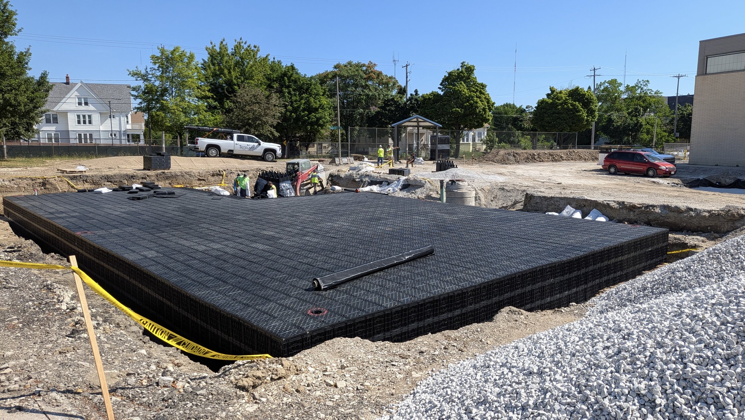  Giant underground stormwater storage cistern at MLK School 