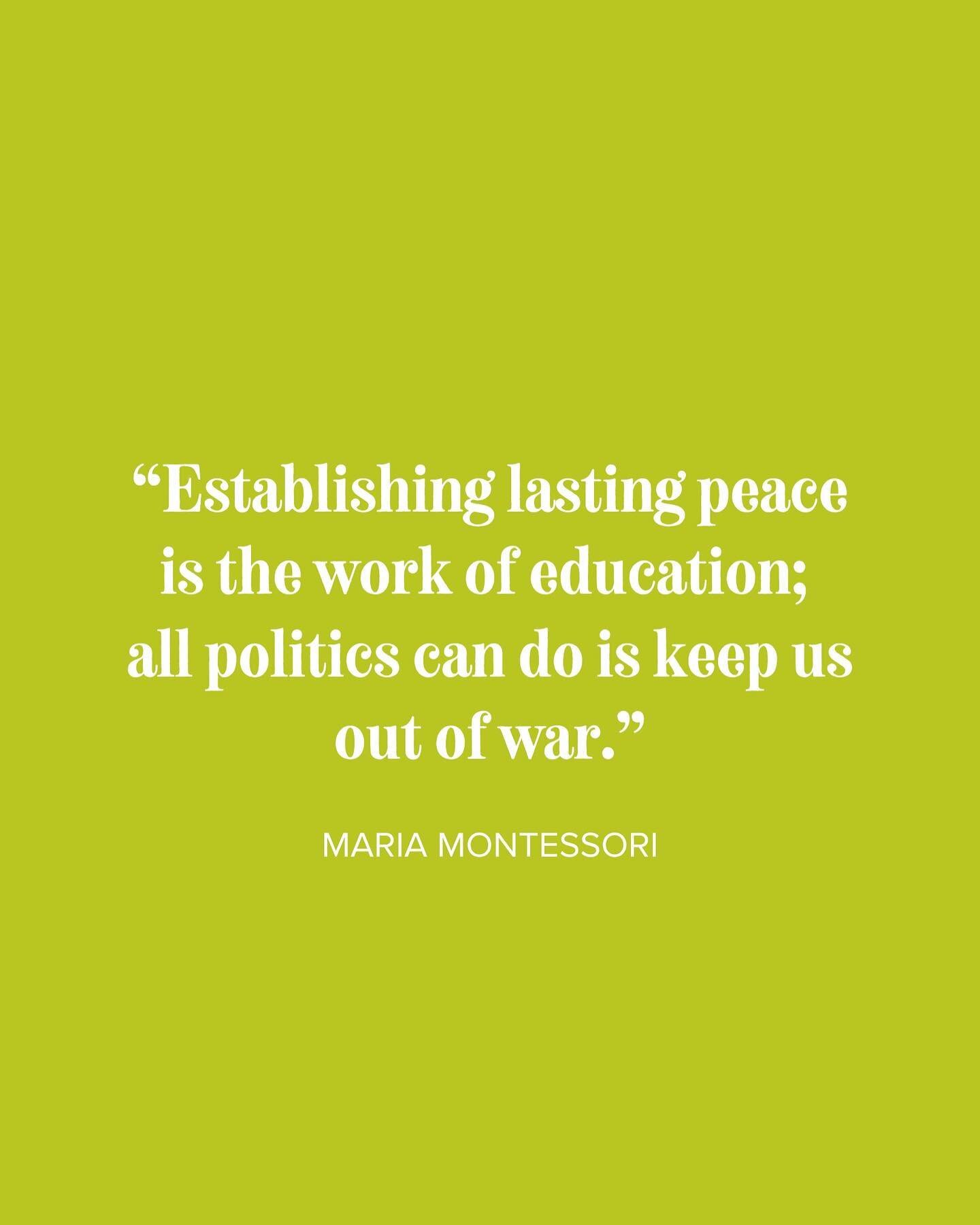 As our world descends into greater instability and chaos, let us remember the power education possesses to raise up peace makers who will lead the future generations. 🌎🕊

#ukraine #war #peace #montessoriintown #atl #atlanta #atlantaschool #georgia 