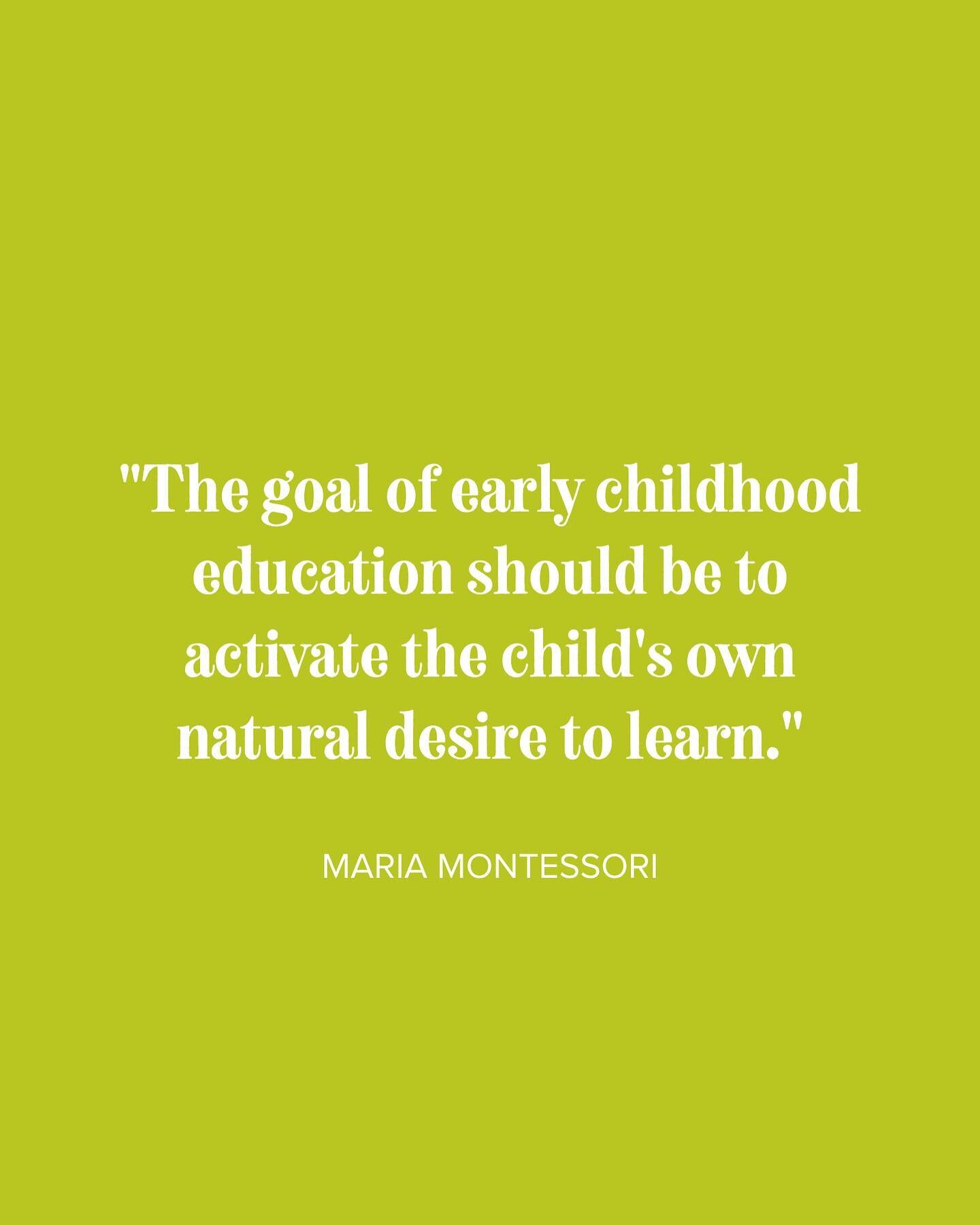 And here lies the key as to what sets the Montessori Method apart from other educational models&mdash;to instill a lifelong love for learning within the child.

This key carries a twofold significance:

1.) A focus on instilling a love for learning.
