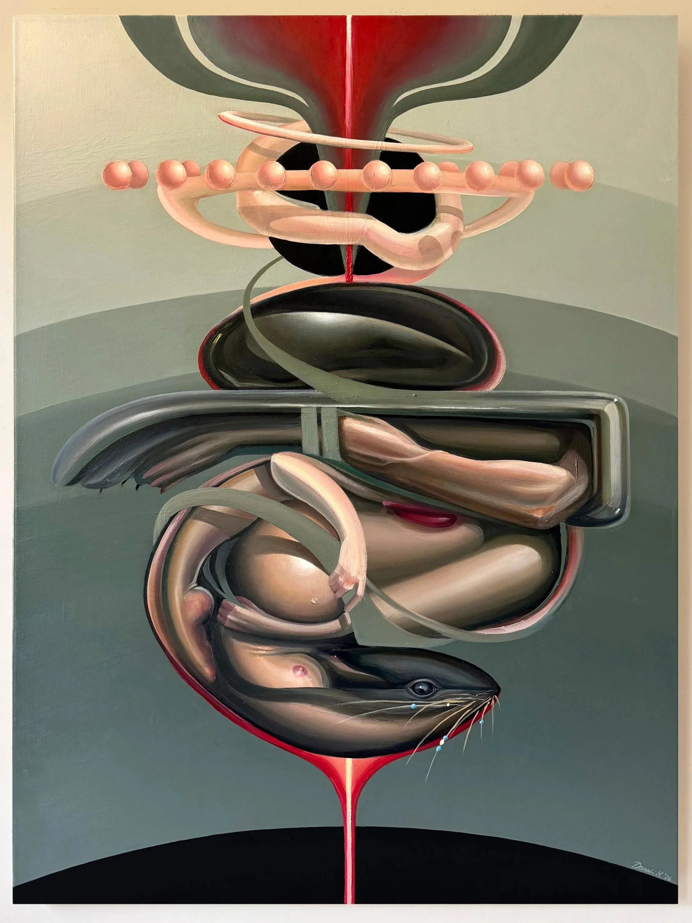 Taangam Angunagan Sngagii - (Flood Dream/To dream of a flood) - Oil on linen,  77cm x 1.02 m -  2026