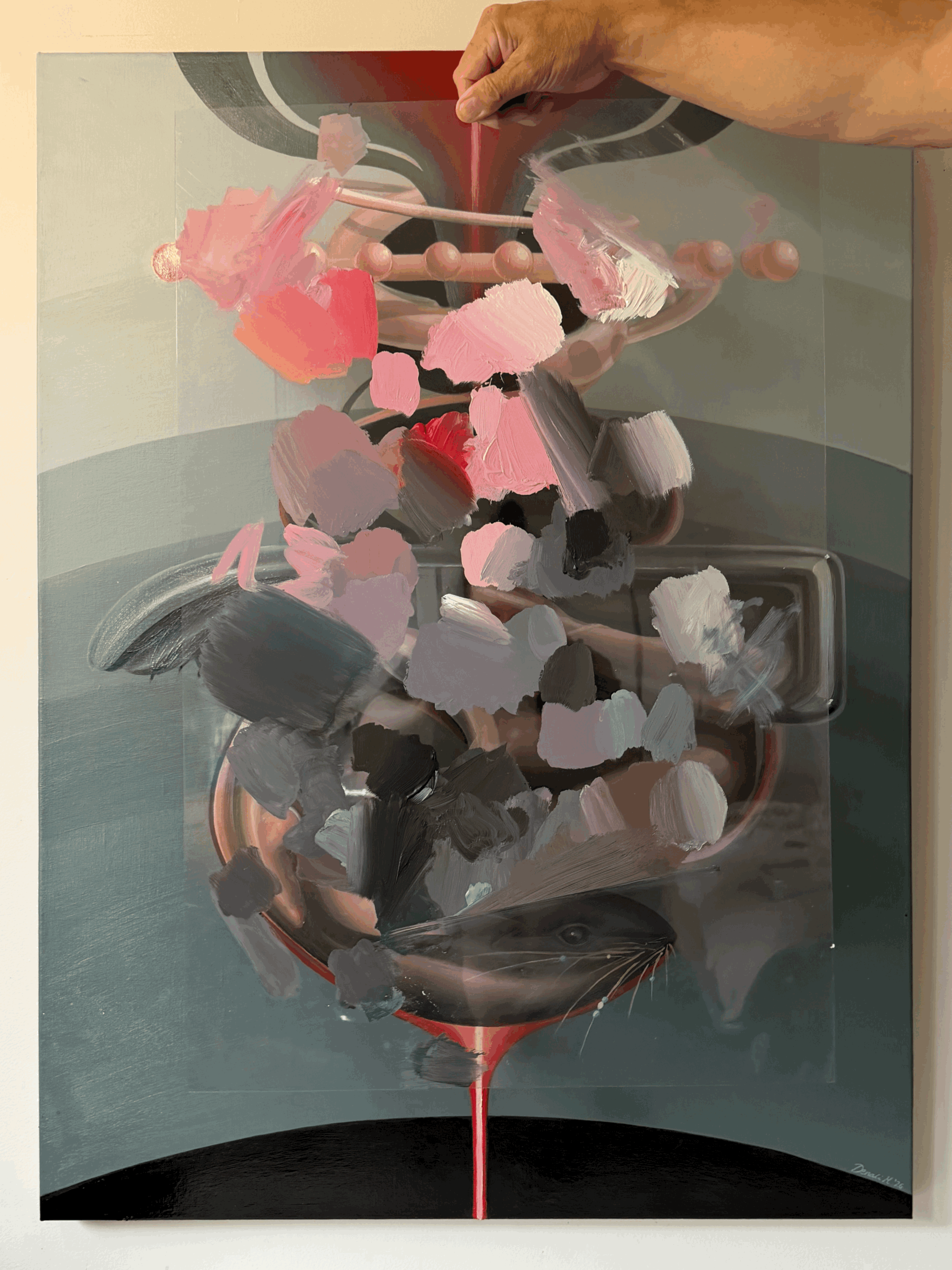 "Taangam angunagan sngagii" - w end palette on acetate overlay. - 2026