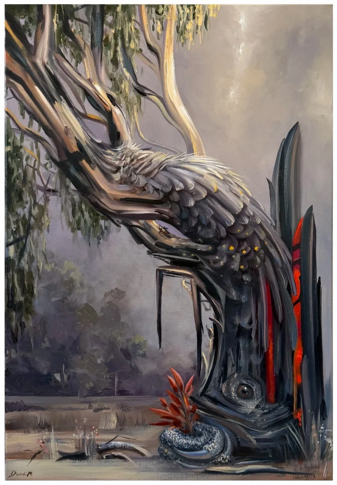 Black Cockatoo - Oil on linen - 76cm x 50cm - 2026