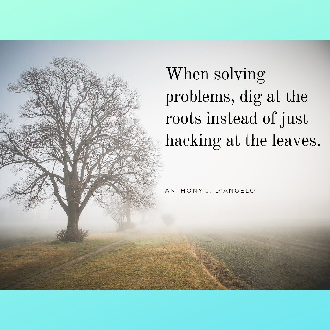 When solving problems, dig at the roots instead of just hacking at the leaves..png