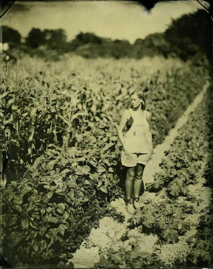 Meg Travis in a garden