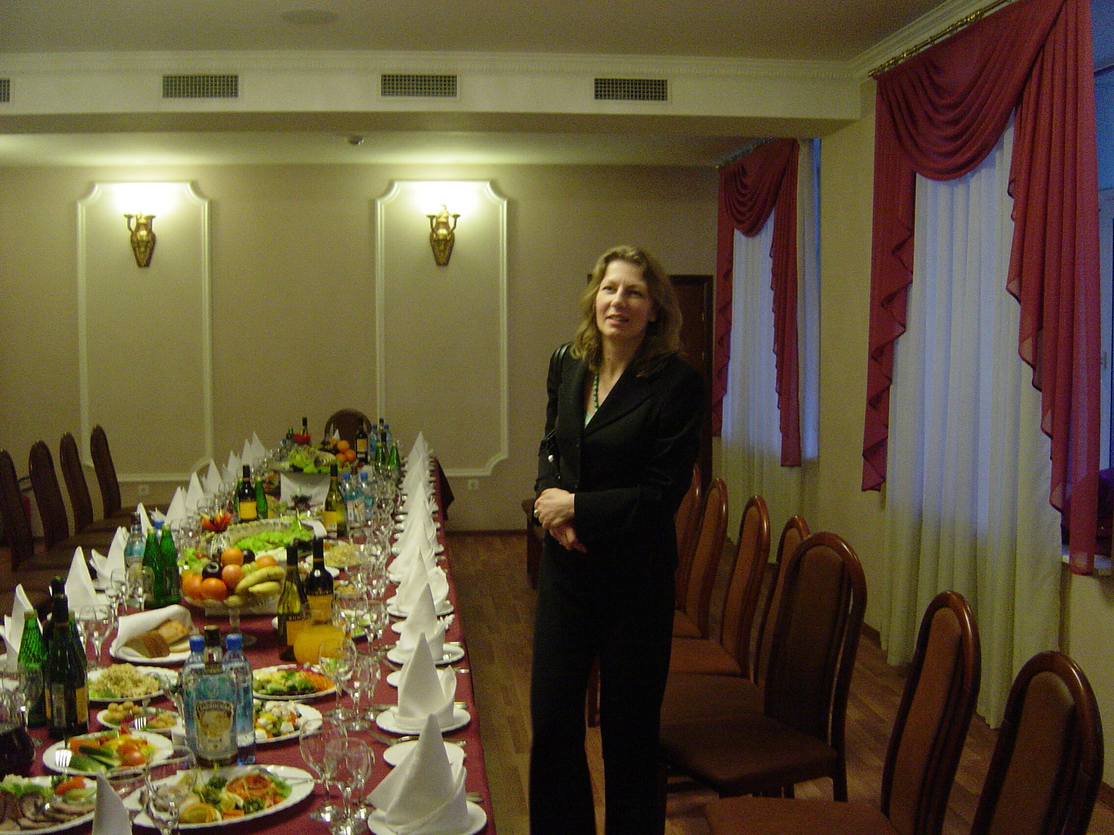 Svetlana at last supper.JPG