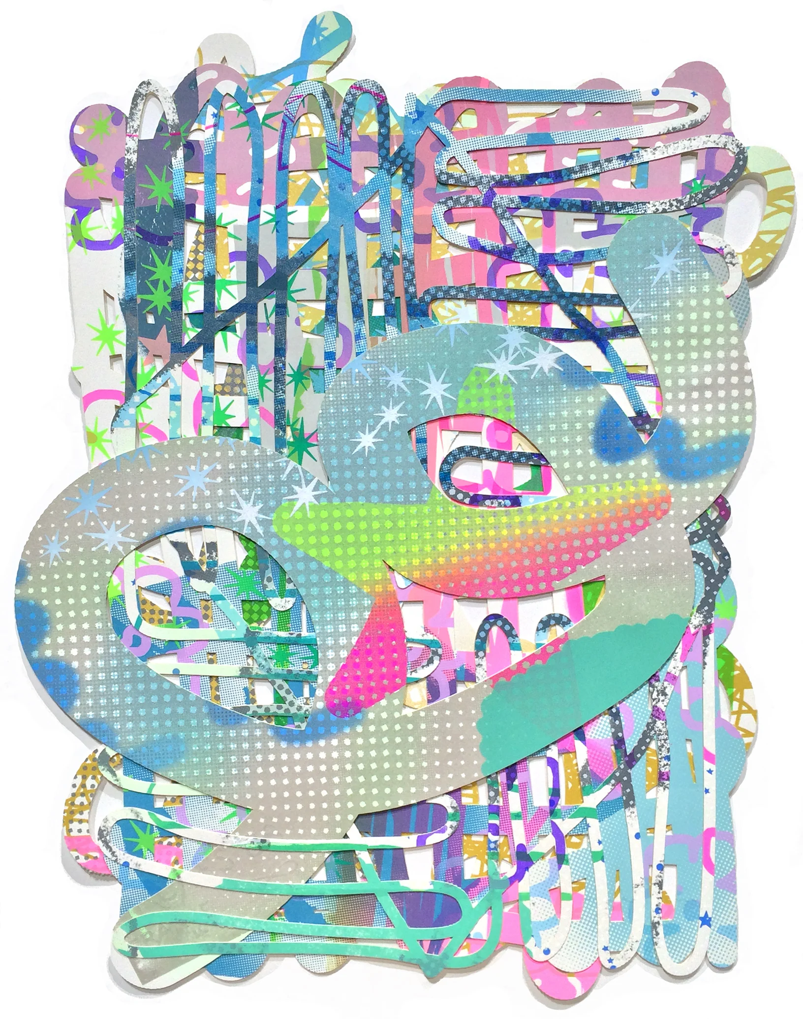 Brittany | collaged lasercut screenprints | 15"x11" | 2016