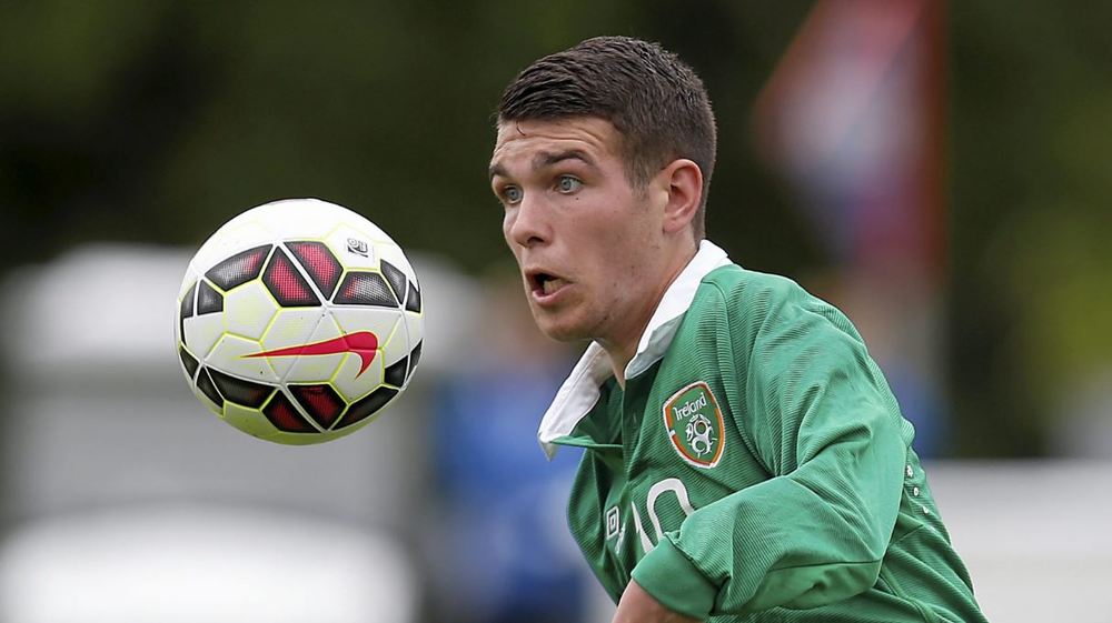Dillion Sheridan in action for the Rep of Ireland