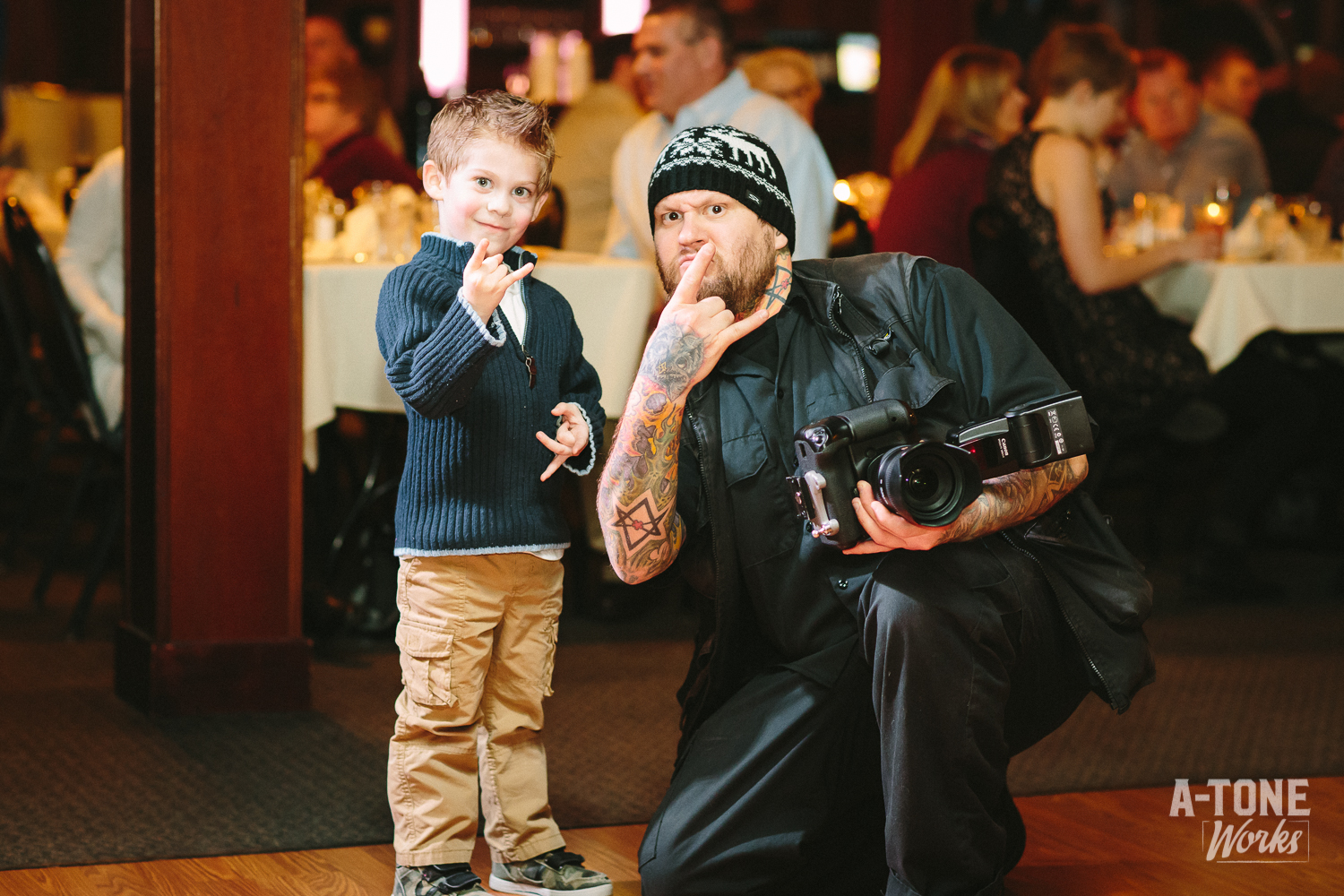 Rockin Rick, right, was stoked to have that little rockstar come up to him and say he wanted to be a photographer when he grew up.