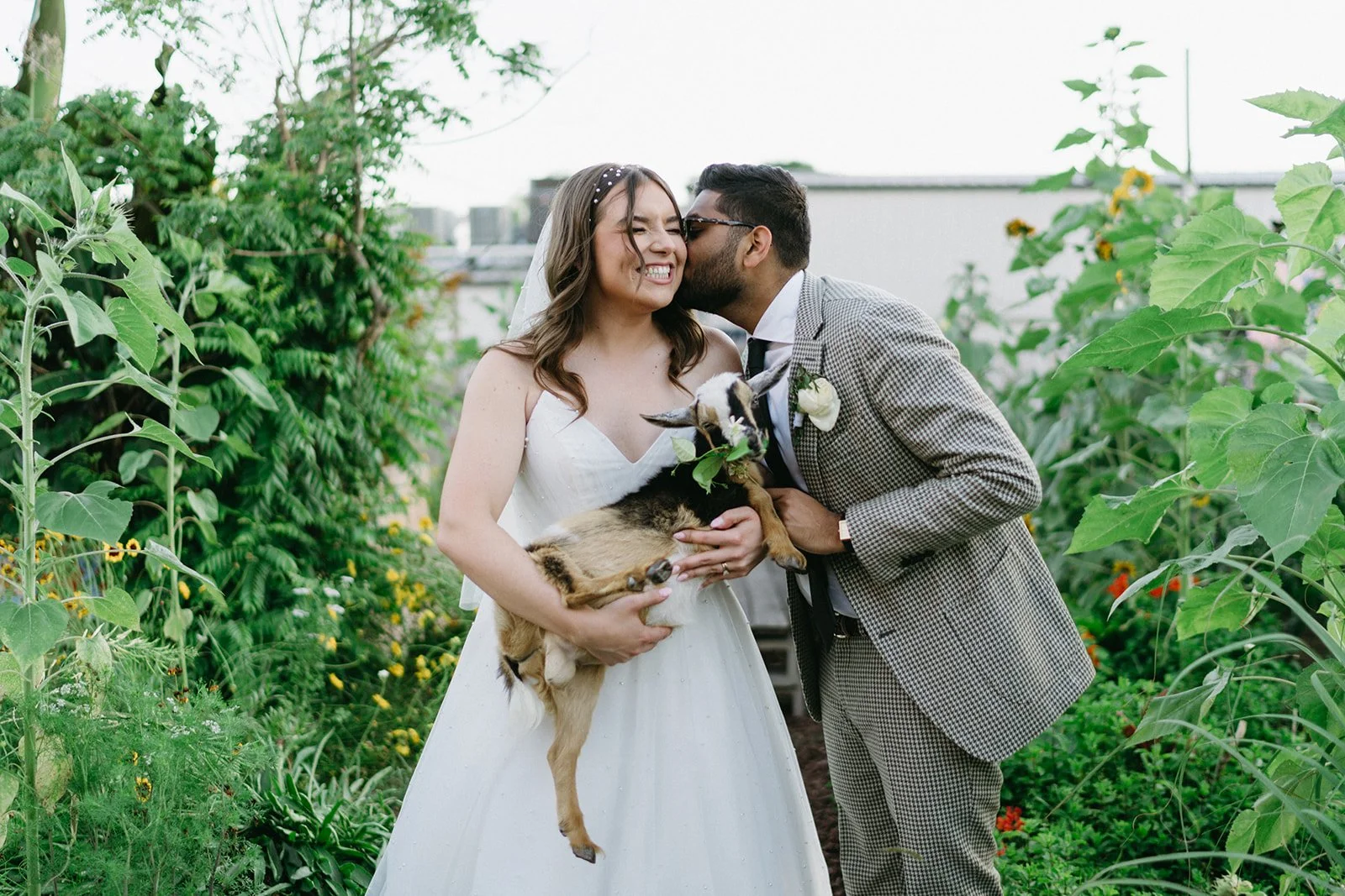 Couple with Goat