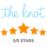 The Knot 5 of 5 stars logo badge