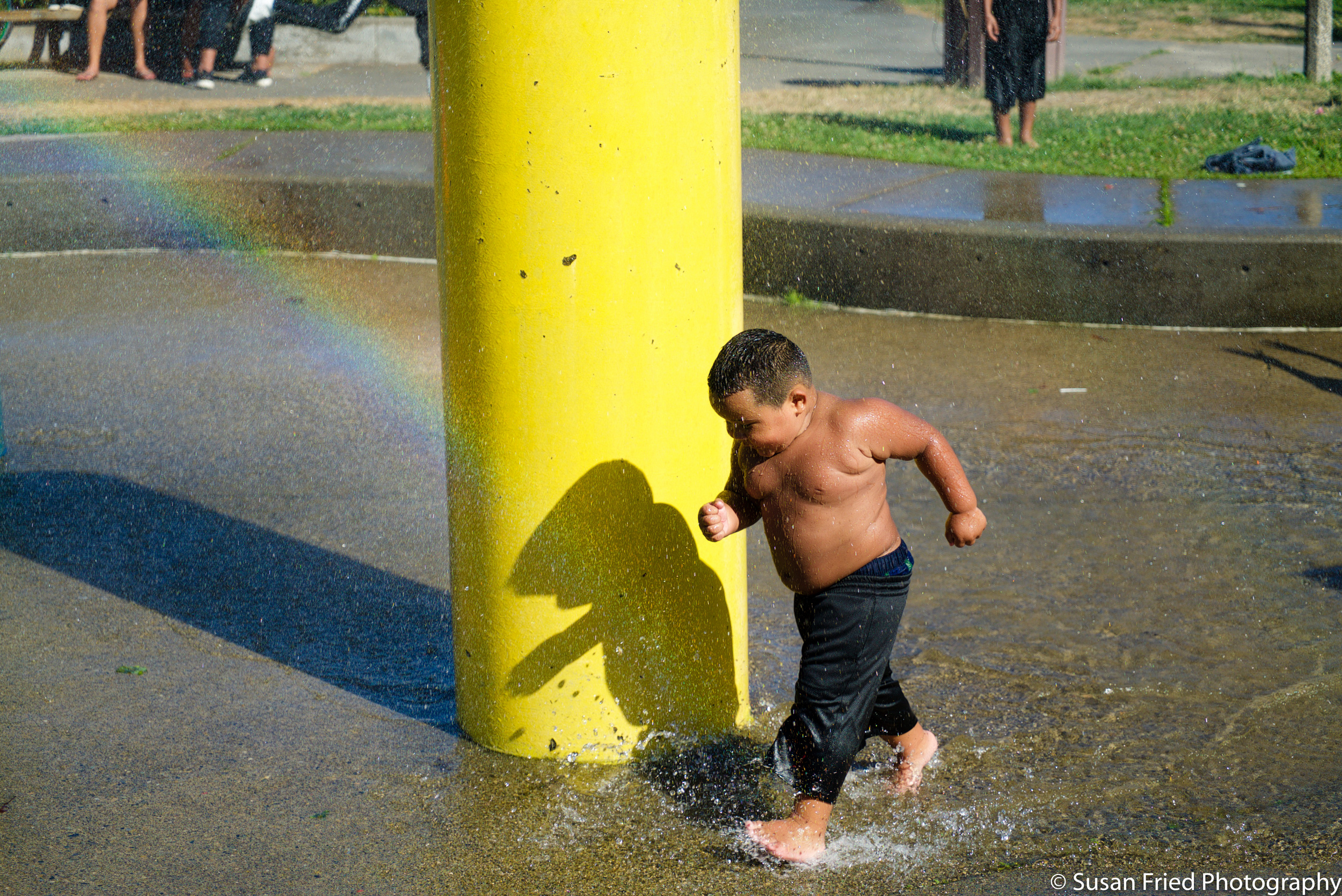Cooling off in Water Feature 1.jpg