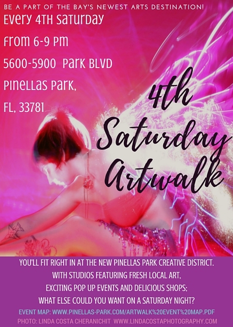 Join us every 4th Saturday from 6-9pm to see what all the artsy buzz is about in Pinellas Park!