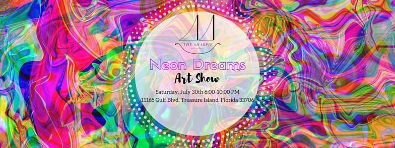 Join me on July 30th for the Neon Dreams art show at The Sharpie Gallery ! Located in Treasure Island, directly across from the Gulf of Mexico, this beautiful gallery features a variety of local artists, sailing and stand up paddle board lessons and exciting happenings throughout the year. Neon Dreams will feature my light painted photography work alongside other fresh local artists, and I'll be performing a live light painting photography demonstration! Your $5 entry fee covers food, drink and entertainment for the evening with: * Refreshments anddelicious food by chef Felix aka https://www.instagram.com/dirtymouth_chef/?hl=en * Music by Dj Hammslice * Glowing Neon Fashion by Jenique Hendrix Neon light paddle board rental will be available for an additional $5! Neon Dreams | $5 entry includes drinks, food, entertainment | The Sharpie Gallery | 11165 Gulf Blvd, Treasure Island, Florida 33706
