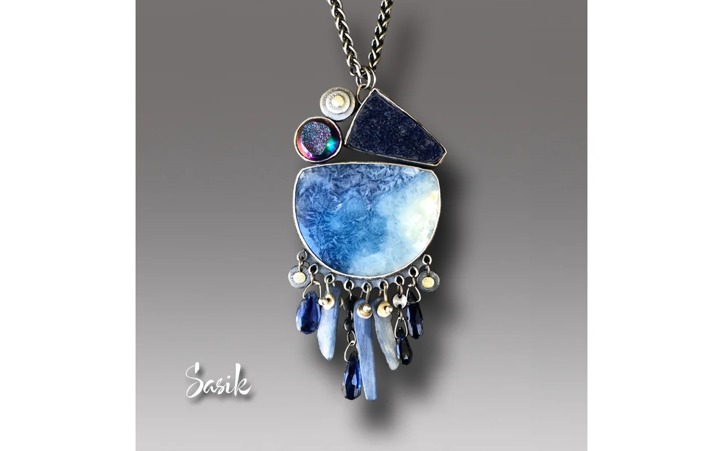DEEP BLUE GLACIER PENDANT