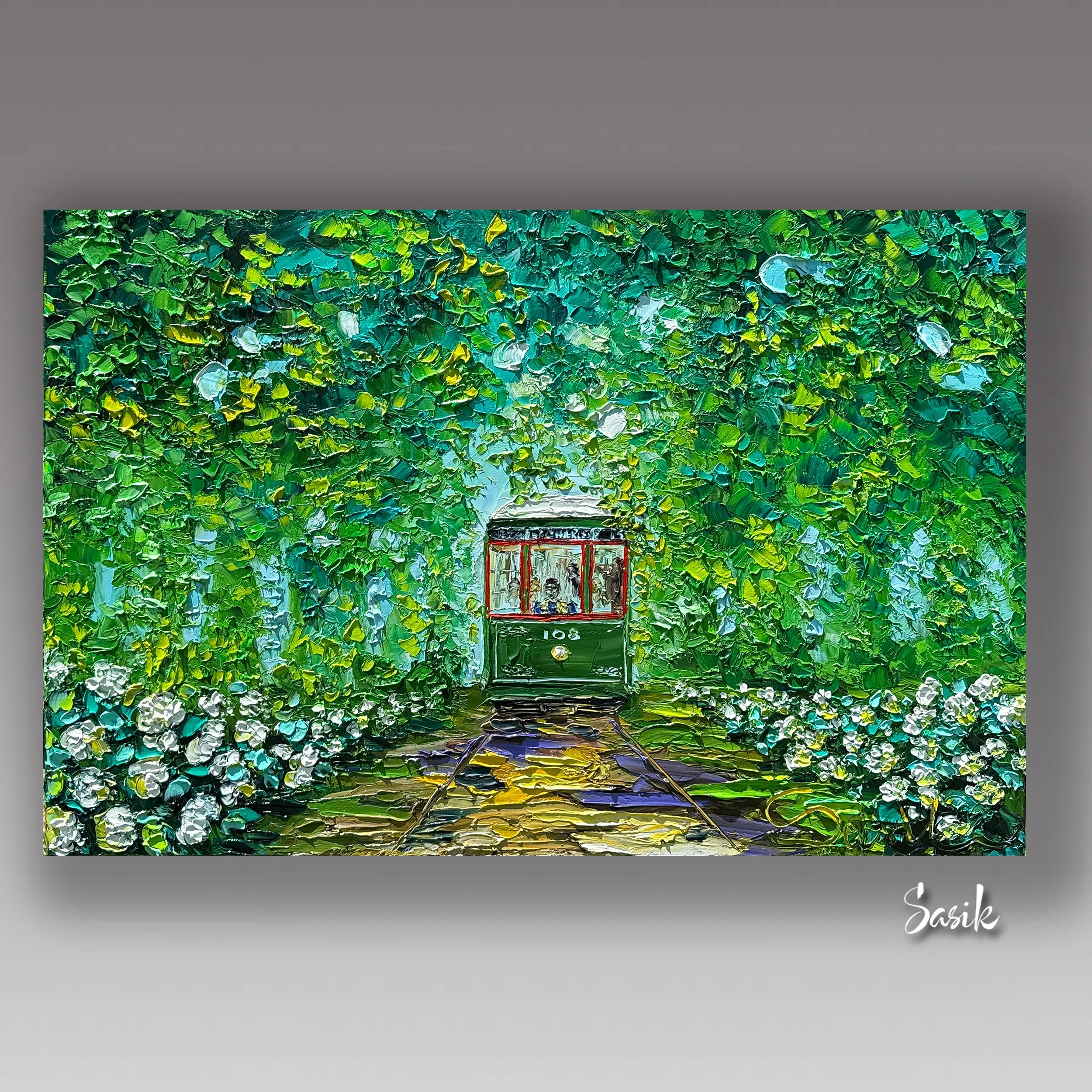 STREETCAR AND HYDRANGEAS SASIK OIL PAINTING.jpg
