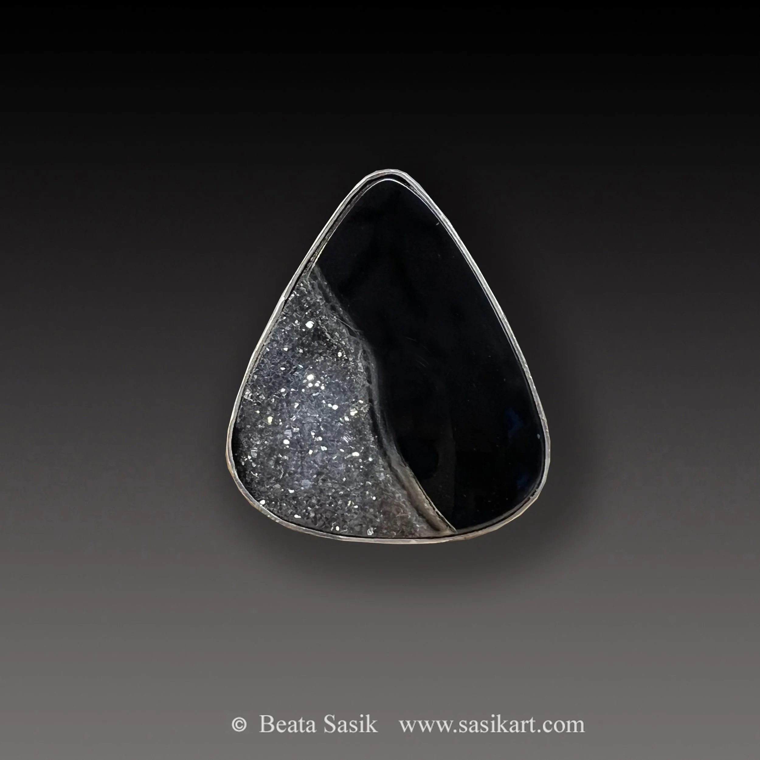 BLACK DRUZY RING SASIK JEWELRY.JPG