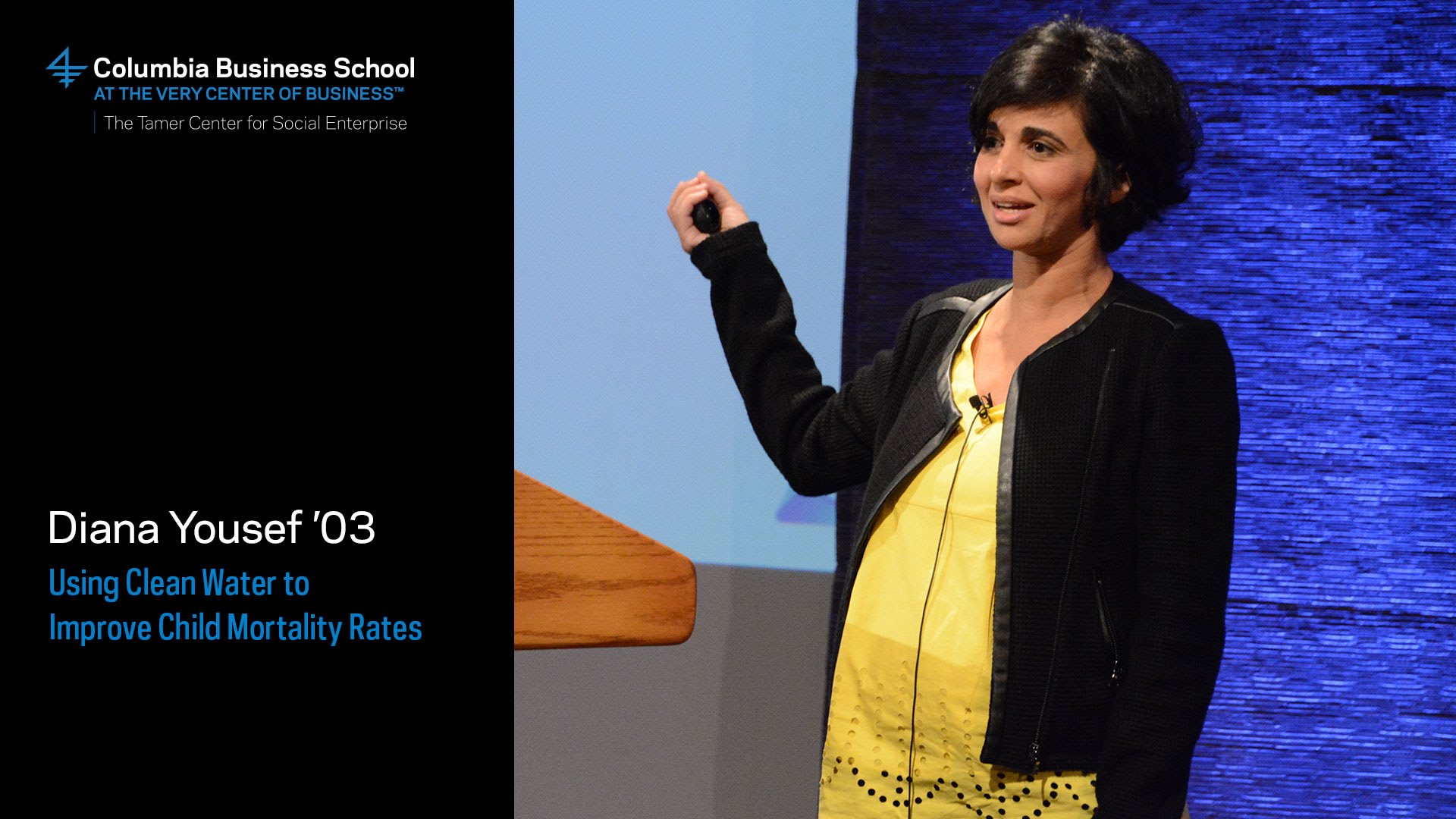 Columbia Business School SPRING 2016 change:WATER Labs selected for Venture Portfolio of the Columbia Business School Tamer Social Impact Fund In addition to the $25,000 prize, change:WATER Labs gained access to the social enterprise resources the Tamer Center for Social Enterprise at Columbia Business School provides.