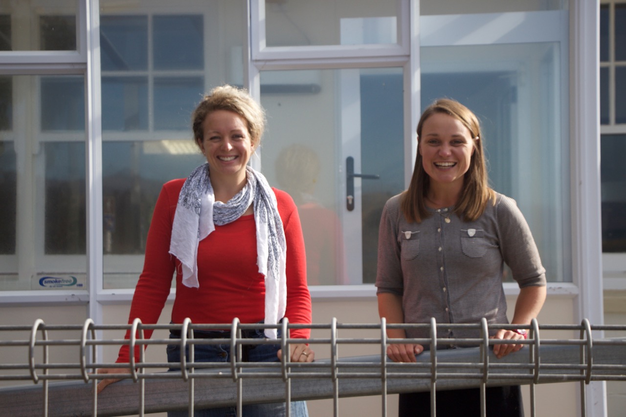 Sonya and Annabel outside parent collective