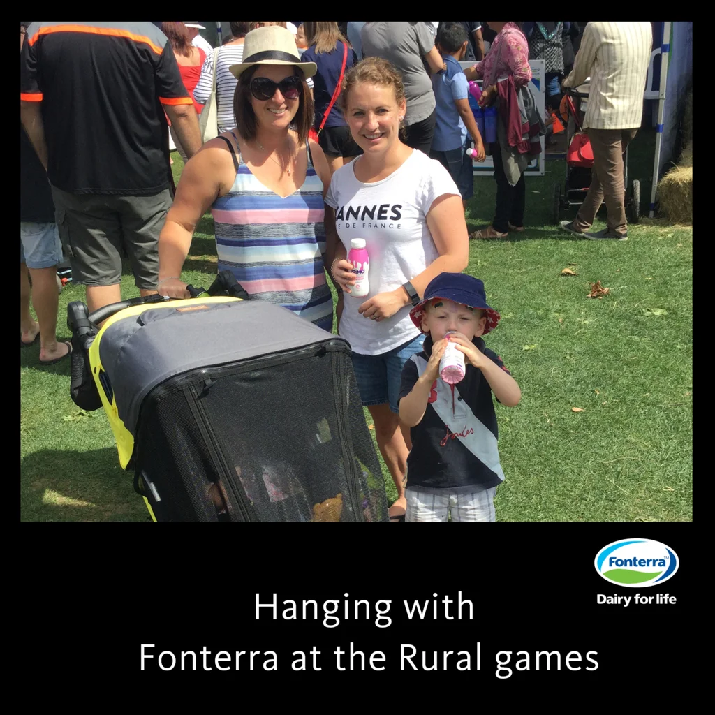 Our Community Manager Anna engaging with Fonterra at Manawatu Rural Games