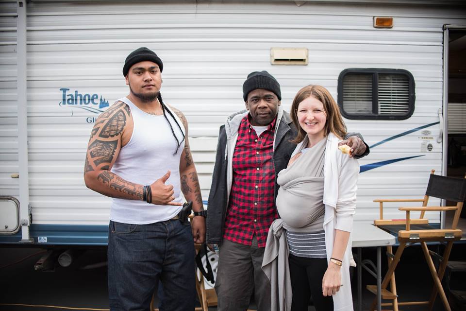 Actors Richie and Bruce with producer Ola Soler.