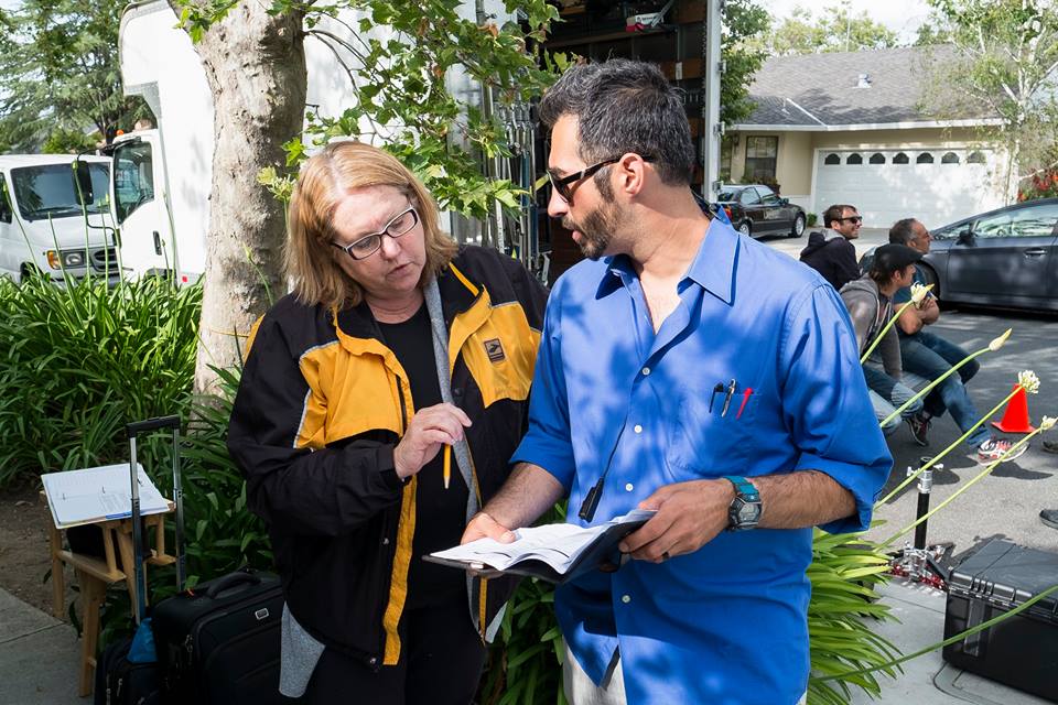 Terri Smith (Script Supervisor) and Armin Houshmandi (AD)