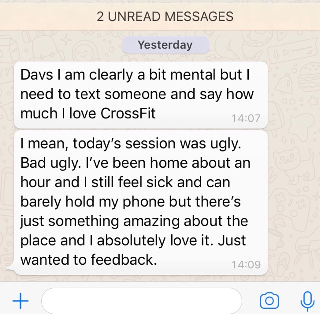 A cheeky bit of love for CrossFit, guess what…it really hurts but…it really works!! 😍