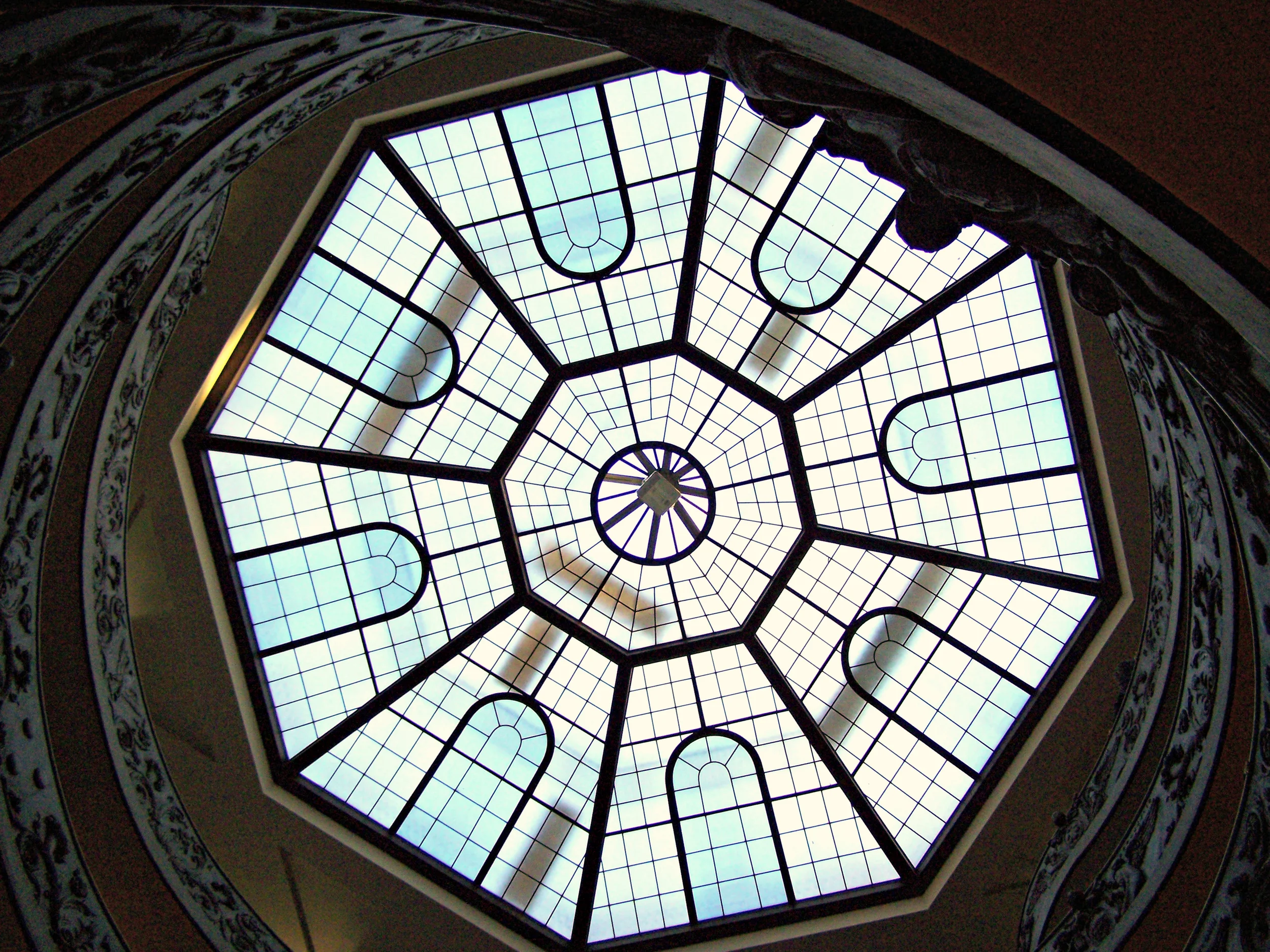 Final view of the Vatican Museum at the end of the staircase