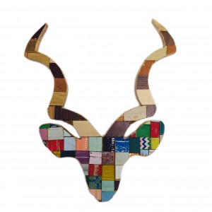 Proudly South African recycled wood kudu head by Block Art