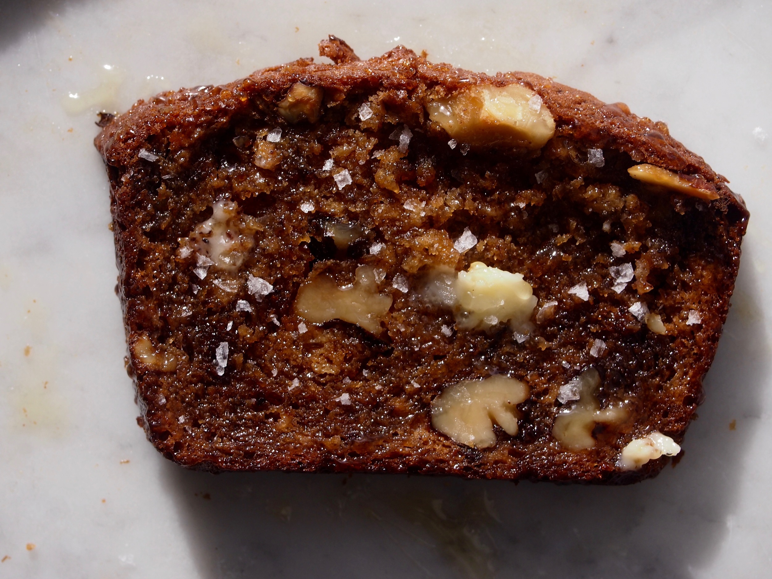 glamour shot: butter, honey, fancy salt.