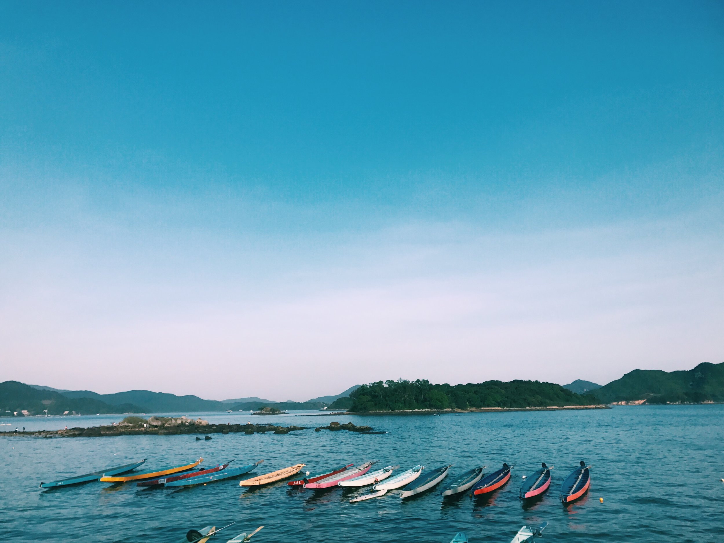 boats in Sai Kung