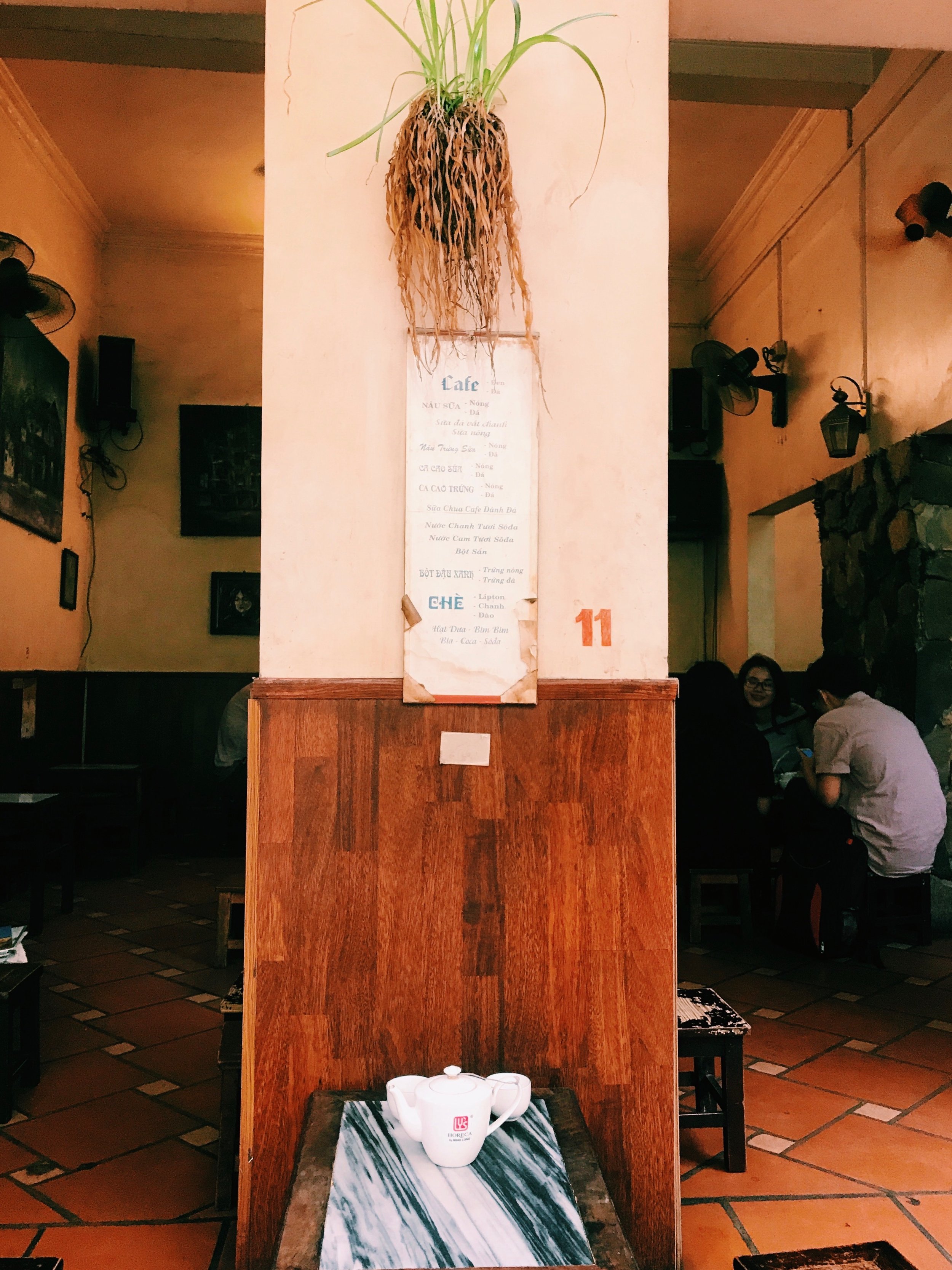 Coffee menu.