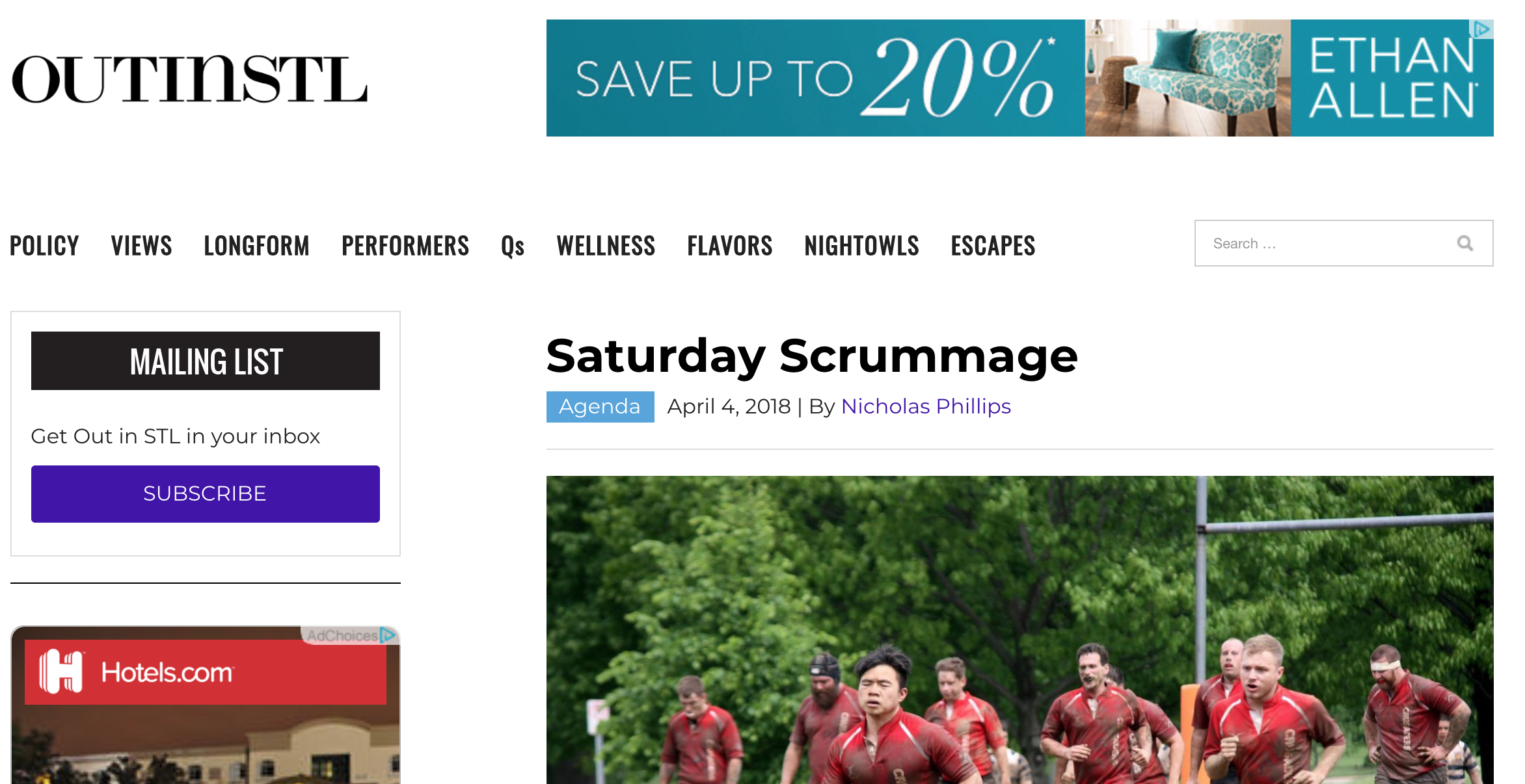 The Crusaders promote their upcoming tournament in a new LGBT magazine for the local area. This was also featured in the quarterly print edition.