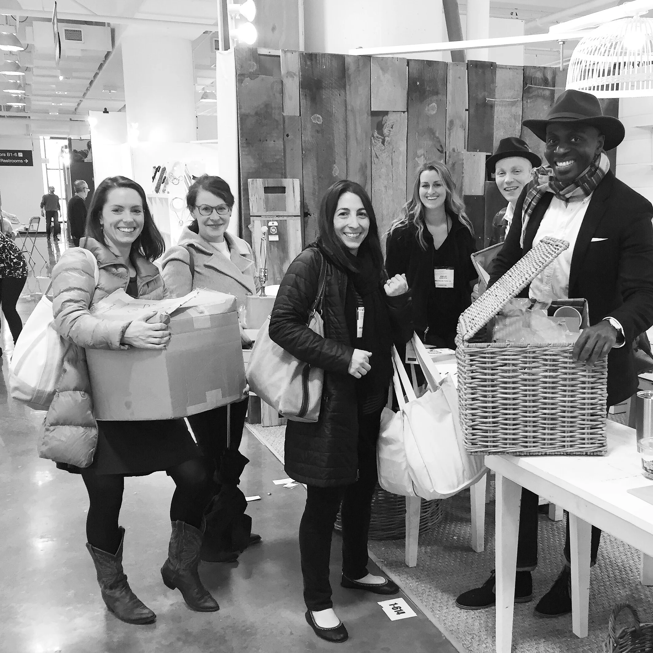 Our happy little Deep South Social Booth Fam! Here we are, during pack up.