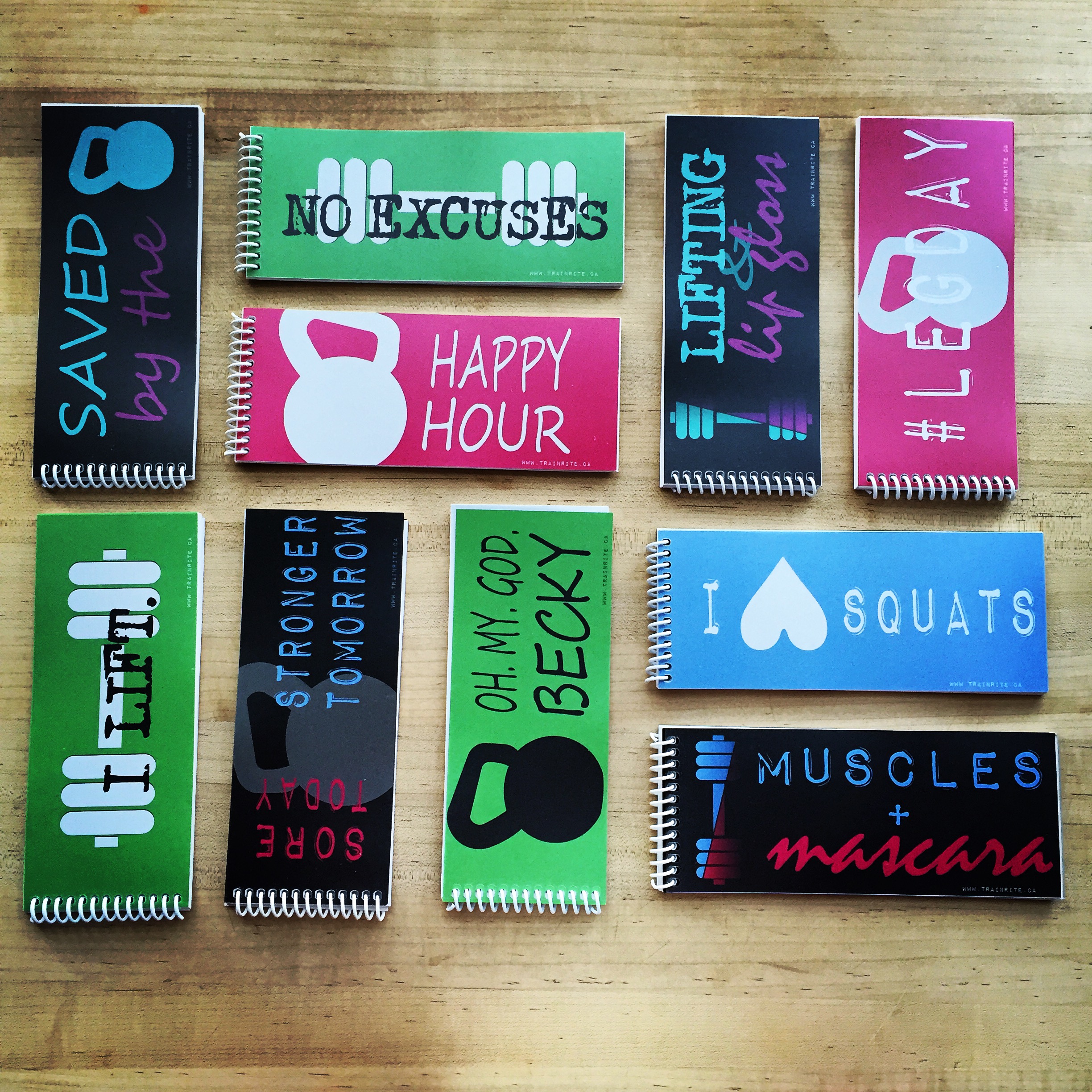 New TrainRite Exercise and Fitness Journal covers!