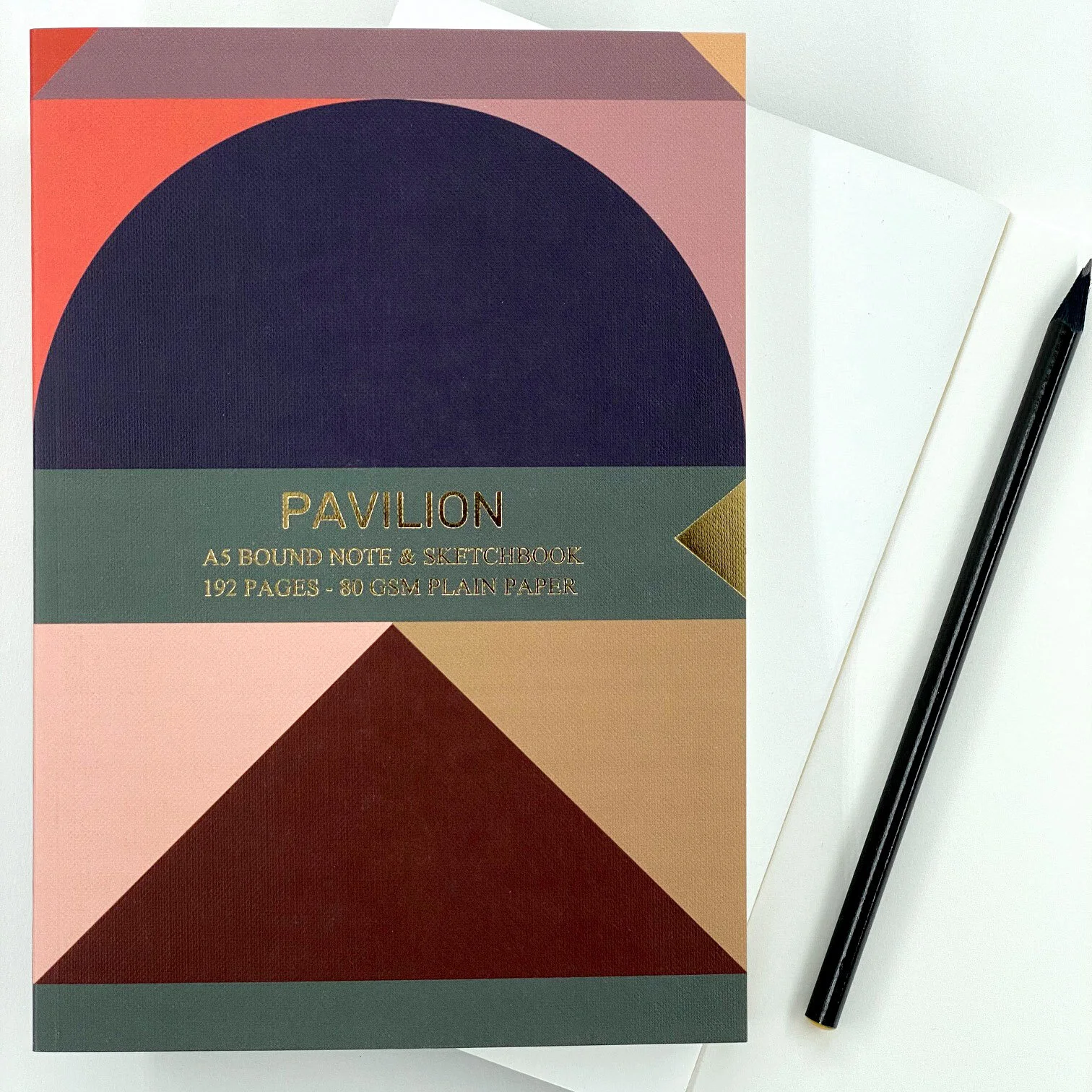 Testcard - A5 Buckram Embossed Foiled Sketchbook / Notebook (Unit of 3)