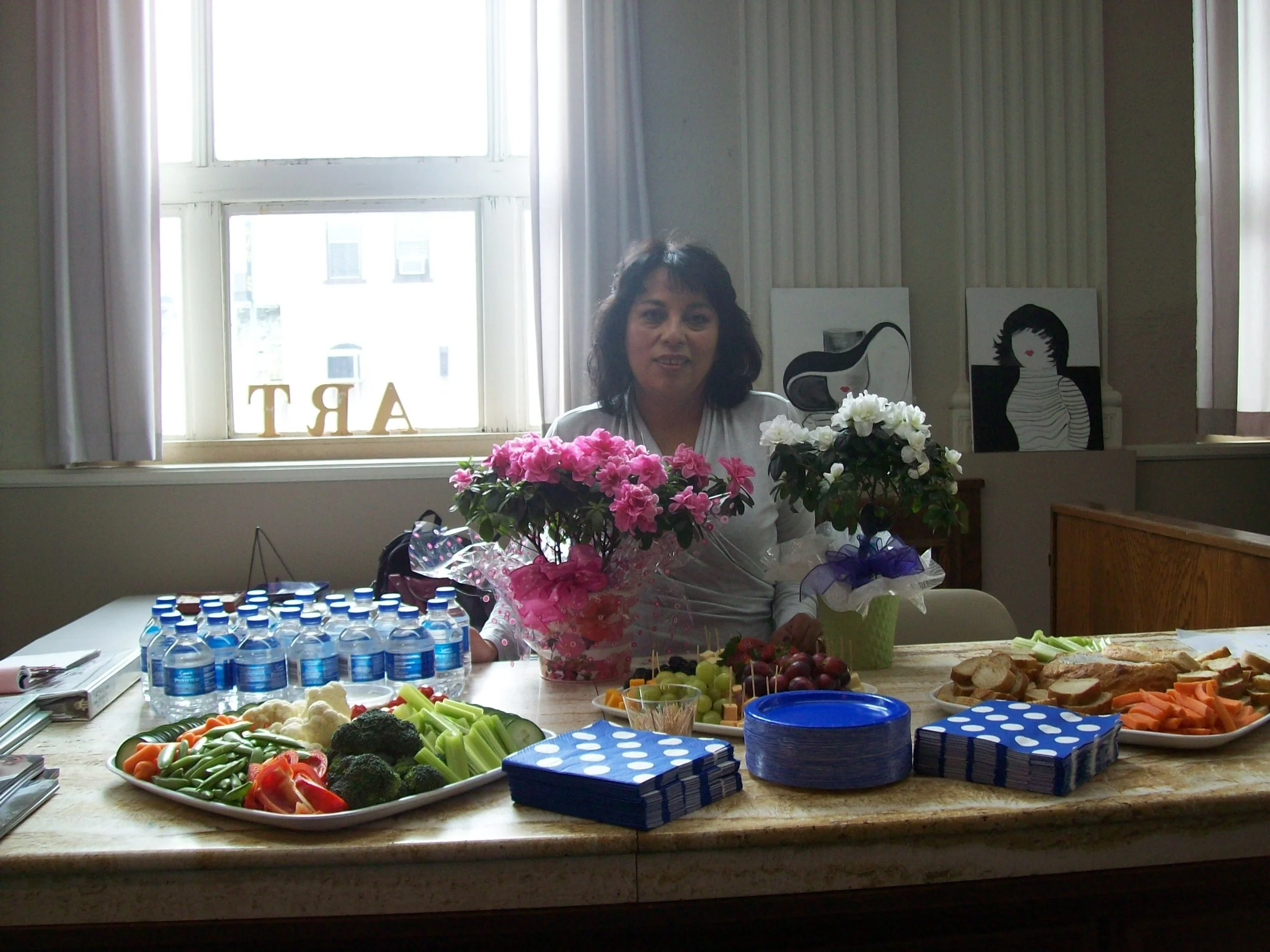 Lisa at Refreshment Table.JPG
