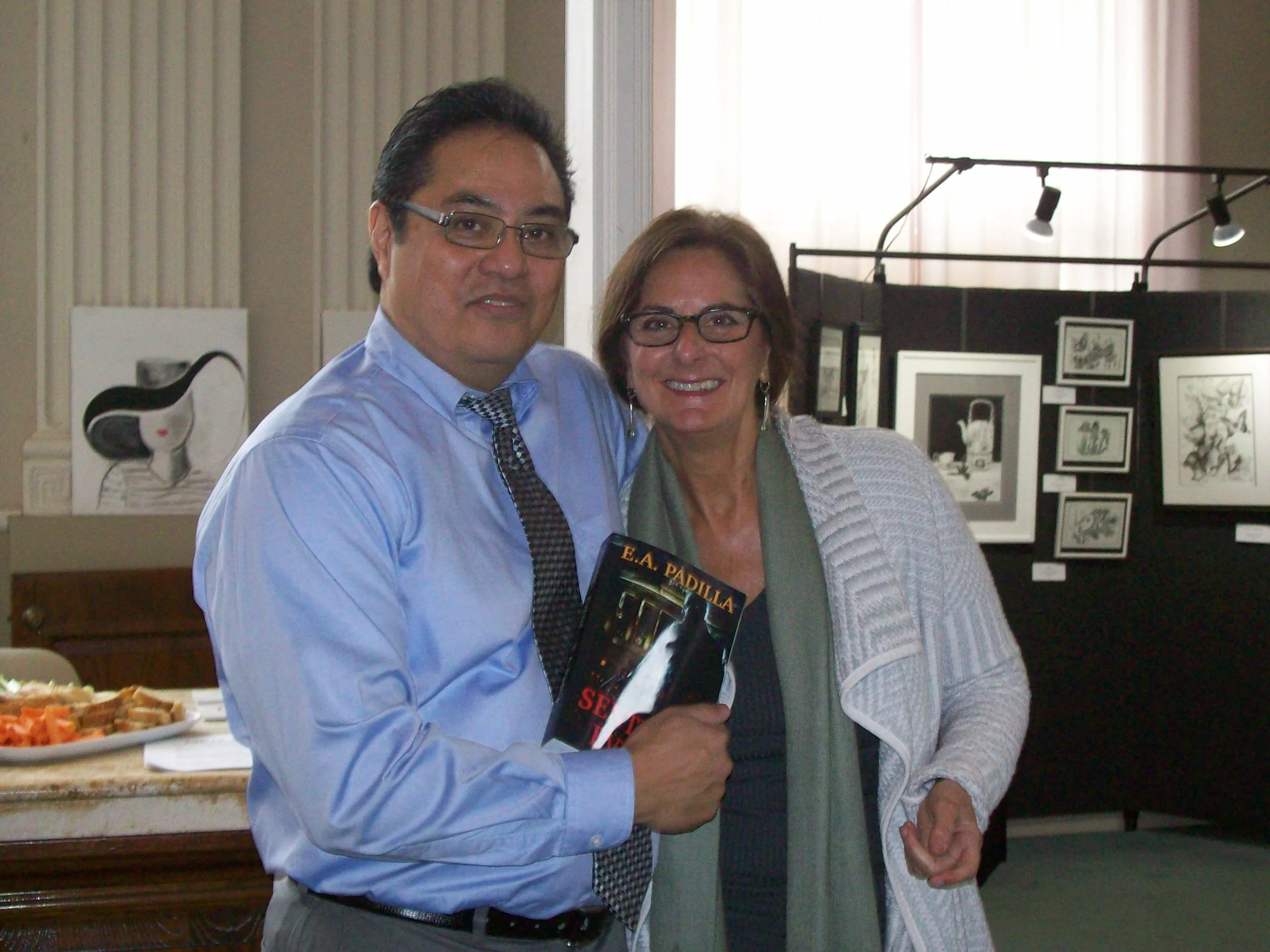 EAP with Mrs. Finchum and book.JPG