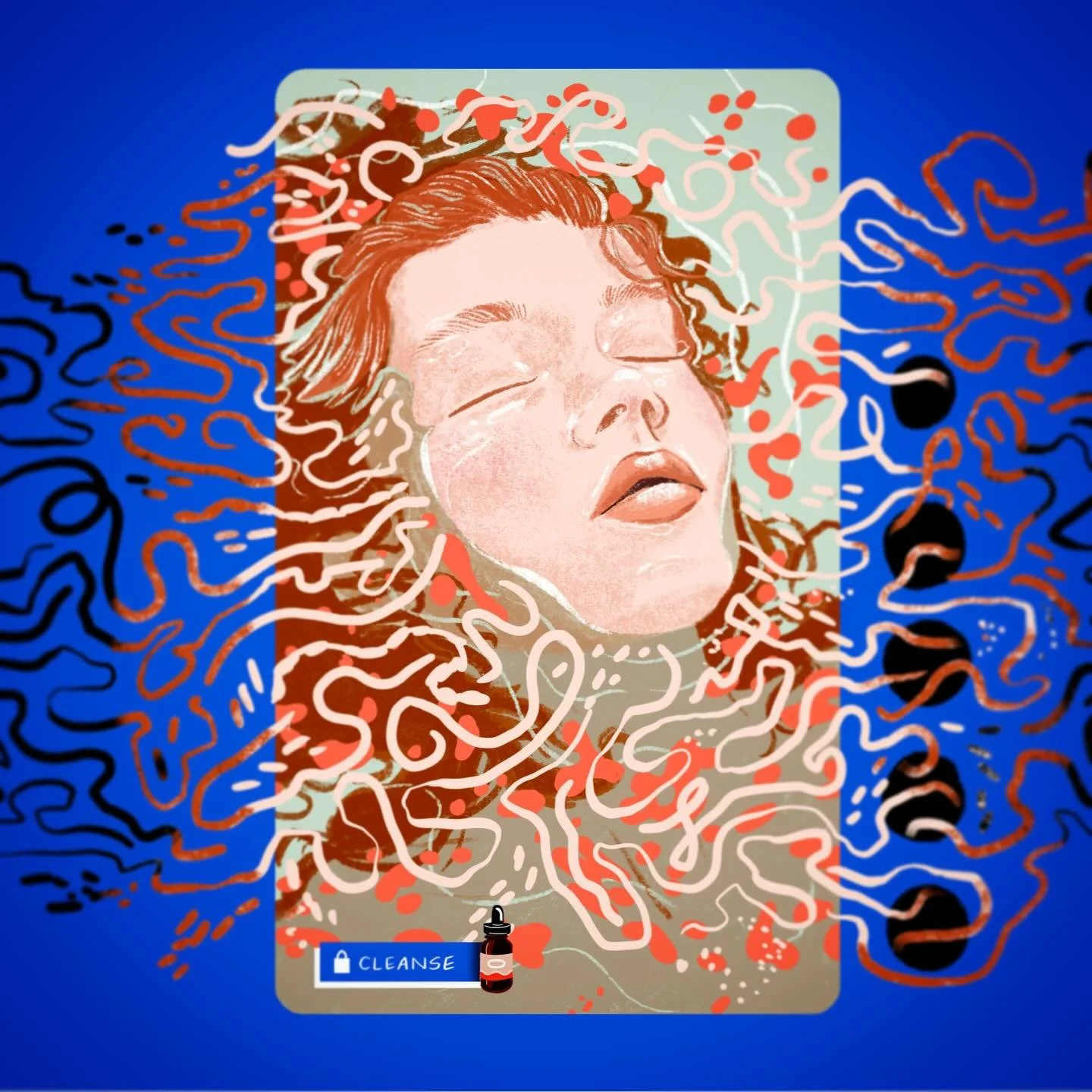 Fun quick and dirty editorial Illo for @npr Science article. Influencers push &lsquo;parasite cleanses&rsquo; but doctors say to steer clear by Sarah Boden for @morningedition 

Beauty is Bugs 🐛 

#illustration #illustrator #beautyinfluencer #tiktok