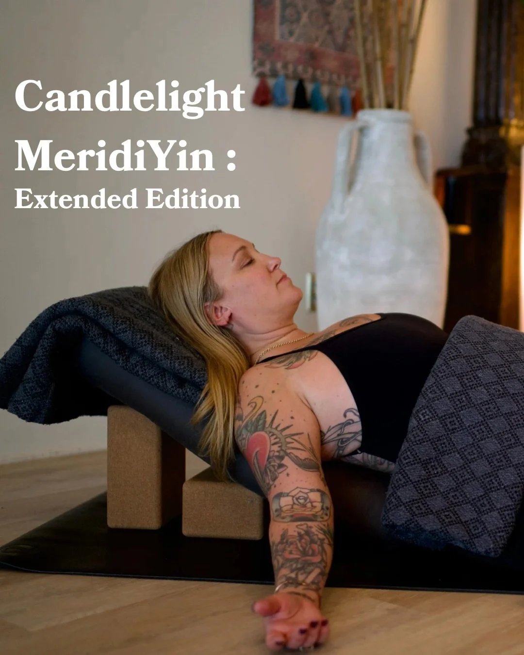 Join Lauren in the new year for a special Monday night pop up, Candlelight MeridiYin : Extended Edition on January 3rd, 7:30-9pm✨

Meridians are pathways within the body through which our vital energy - known as Qi - flows. When we experience pain or