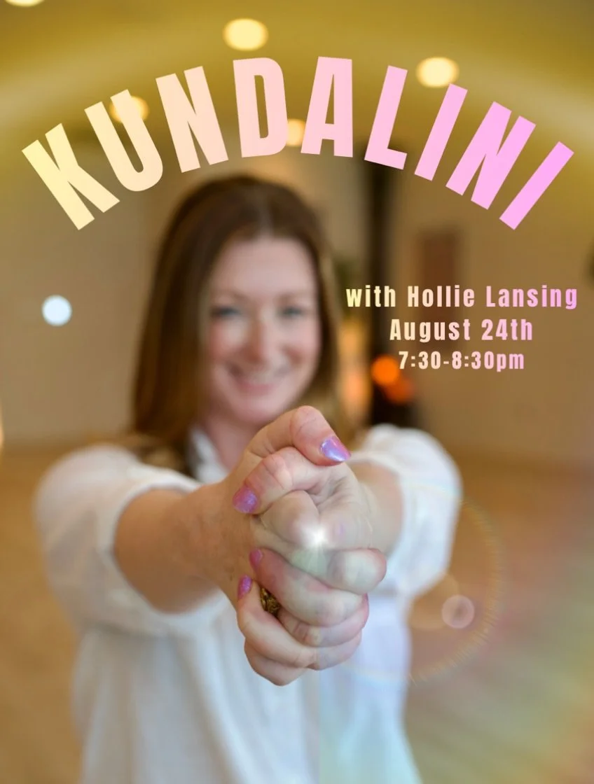 ✨Kundalini Pop-Up✨
Next Monday, August 24th 
7:30-8:30pm
with Hollie Lansing

Kundalini Yoga &amp; Meditation is a fast and effective way to clear the mind, energize the body, and uplift the spirit. Classes are a dynamic blend of rhythmic postures (a