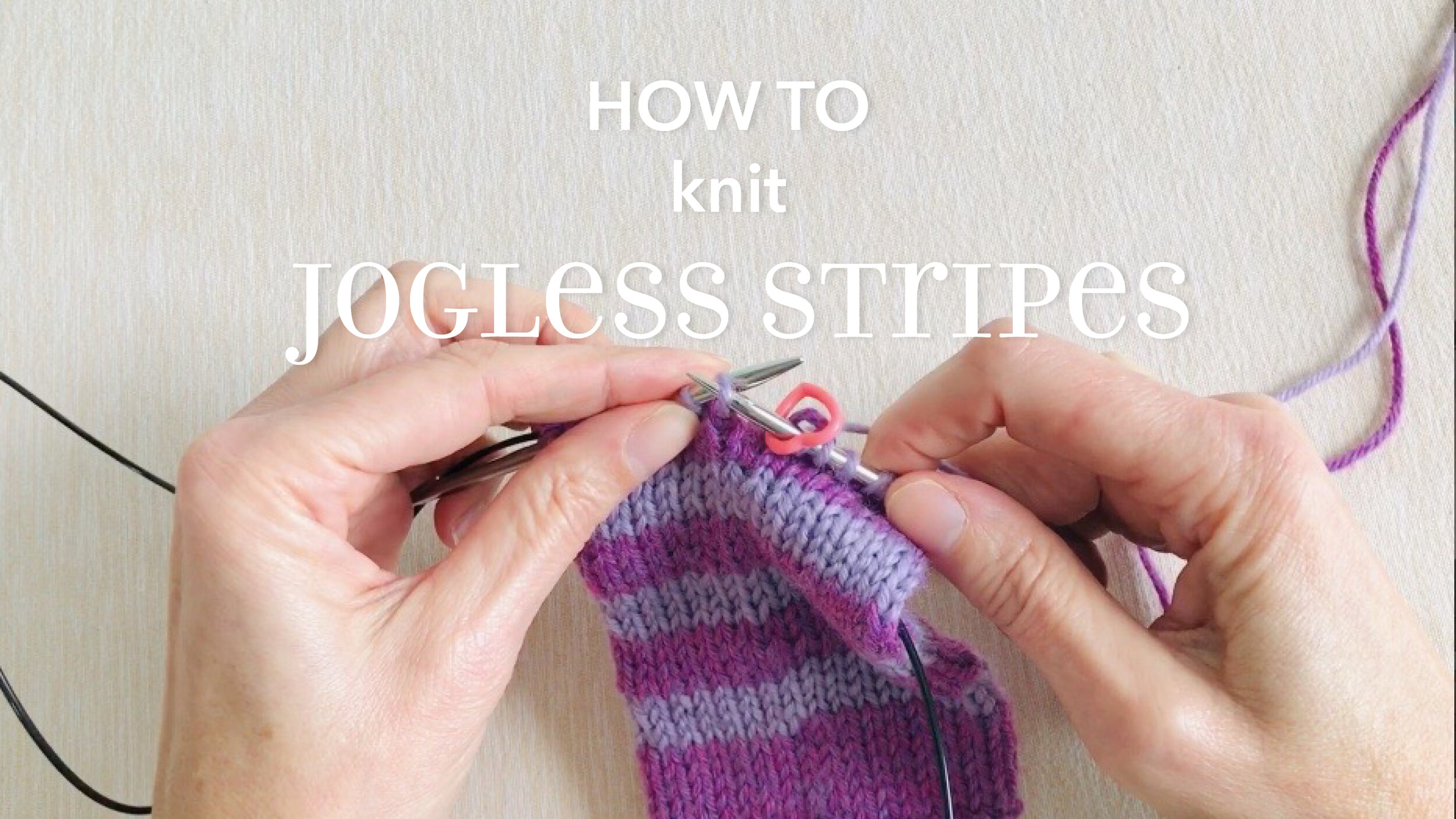 How To Knit Jogless Stripes