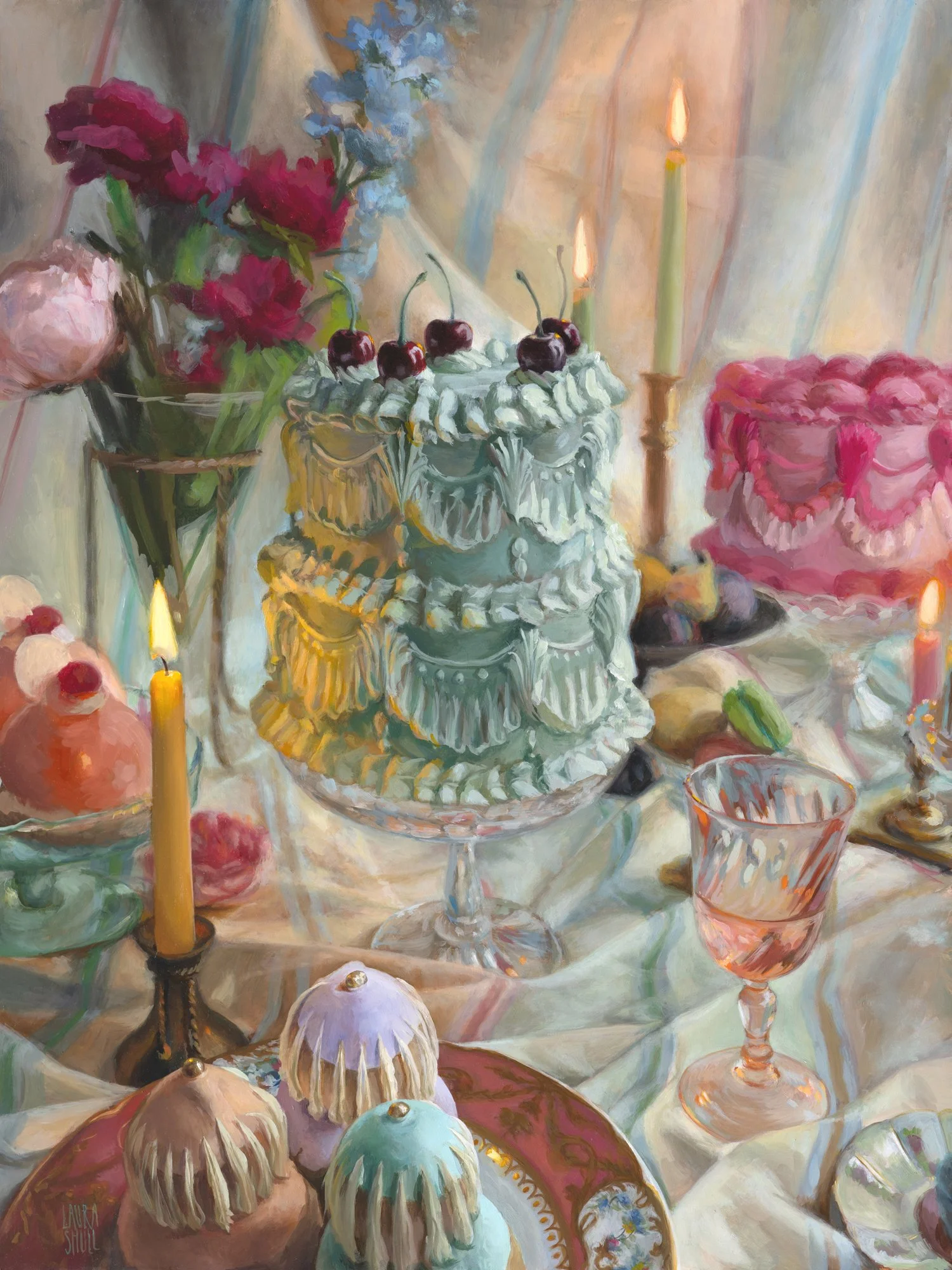 Client asked for a still life featuring my cakes and props