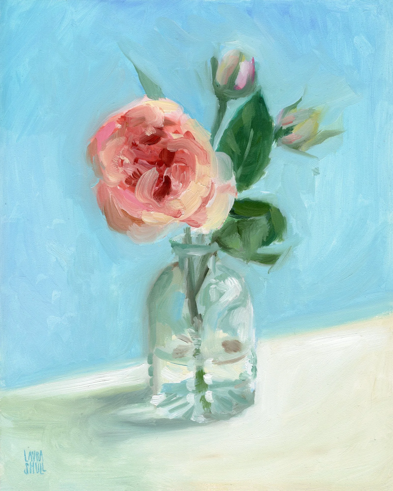 Cottage Rose | oil on panel | 8" x 10" | sold