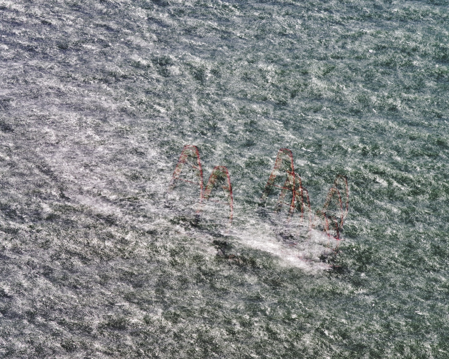 Windsurfing off the Dorset coast.