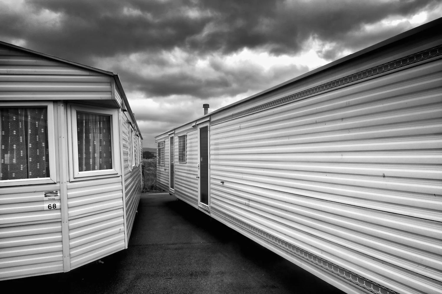 Caravan park in January.
