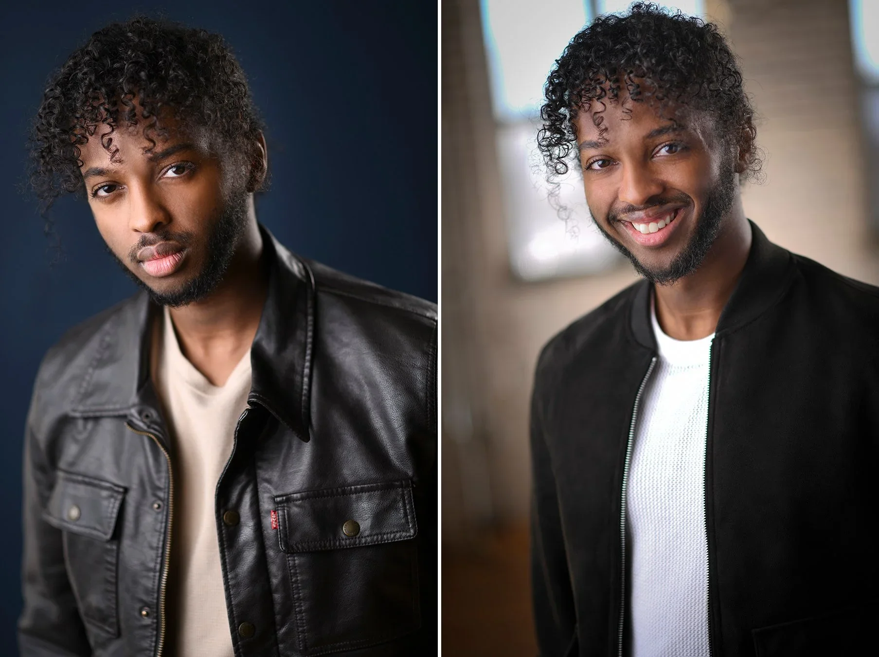 young mans studio headshot