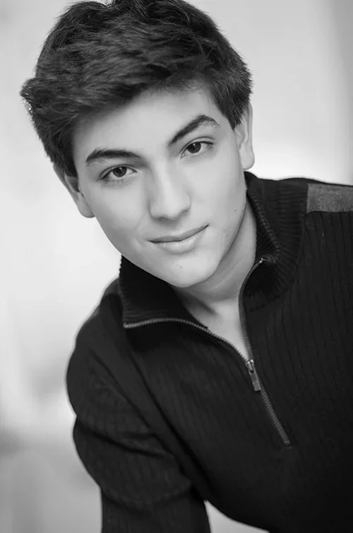Black and white teen headshot